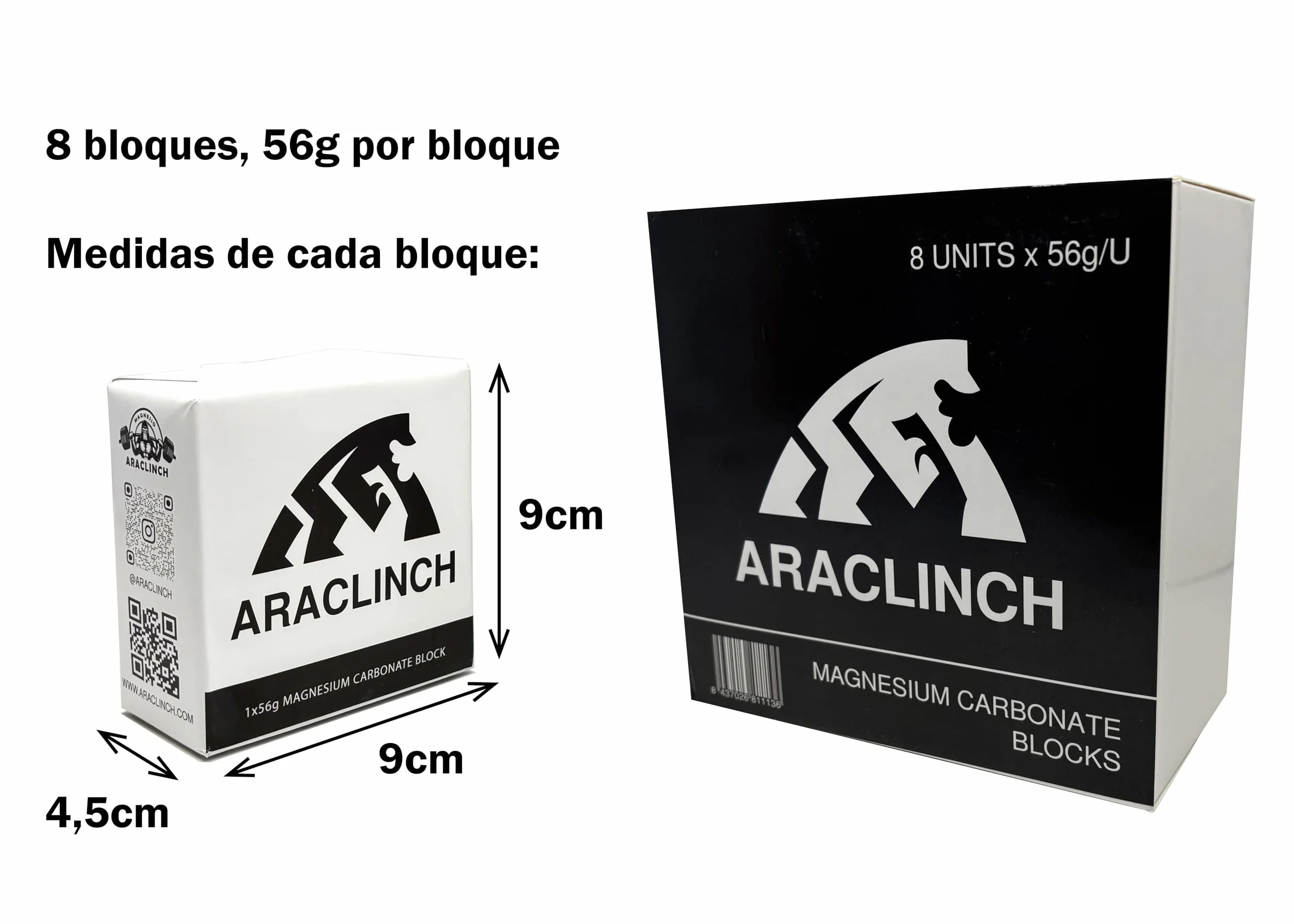 Bloques de magnesio para Escalada Crossfit Gimnasio 56gx8u