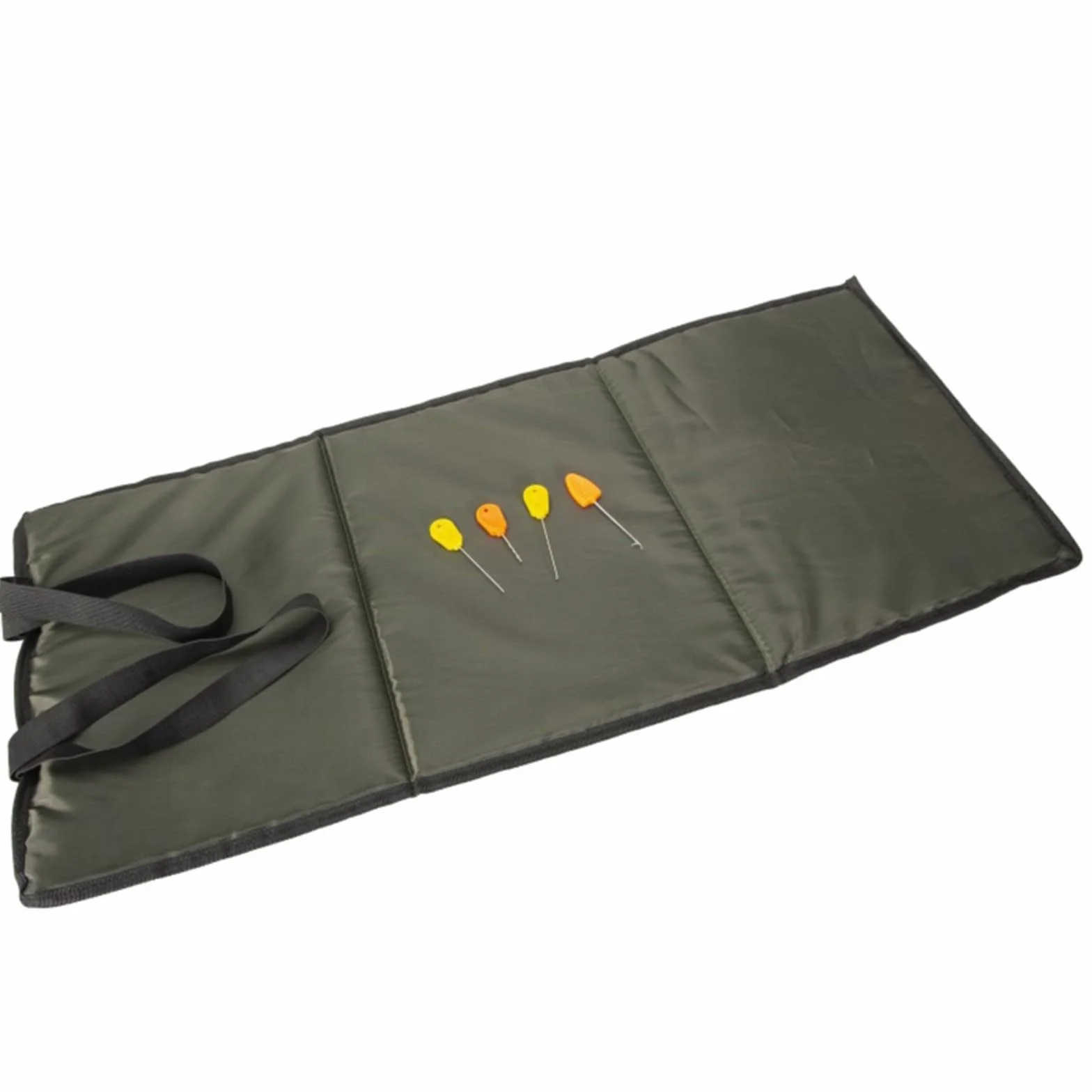Alfombrilla plegable para pesca de carpas 80x35 cm poliéster algodón verde protección peces