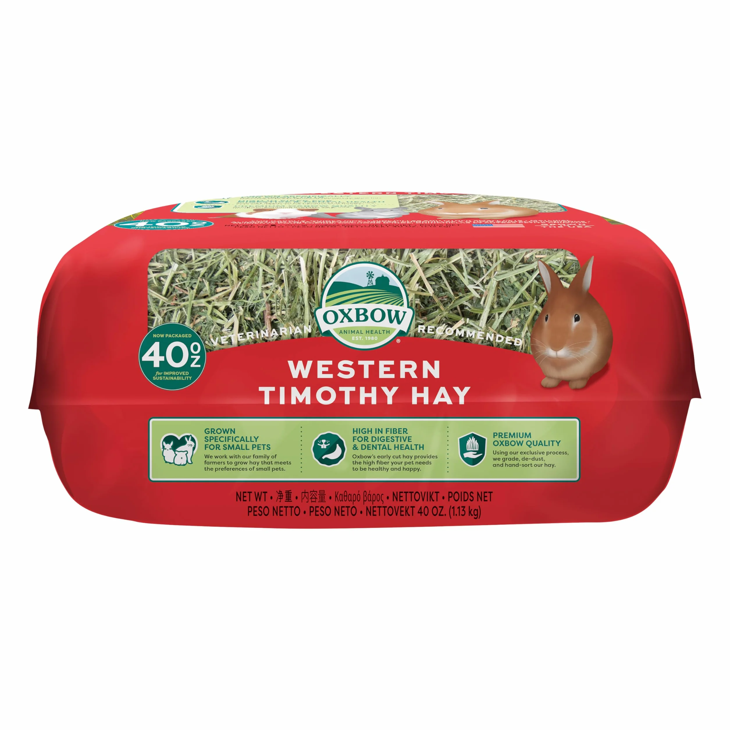 Petlife Oxbow Western Timothy Hay for Small Pet, 1.1 Kg