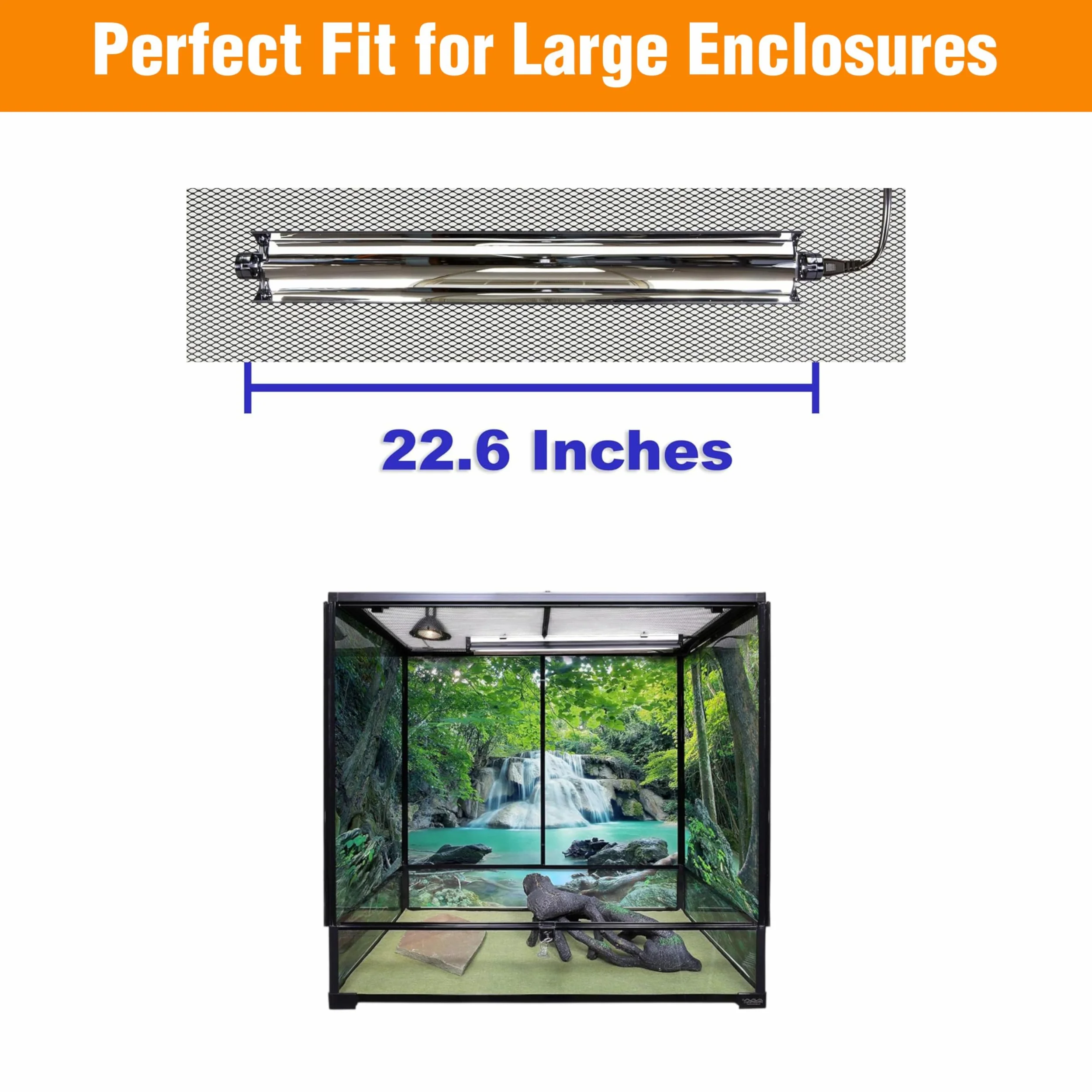 Carolina Custom Cages Reptile - Lámpara estándar T5HO UVB de 24 W, paquete con tubo fluorescente de iluminación para reptiles Zoo Med 10.0 UVB T5HO 24W 22 pulgadas