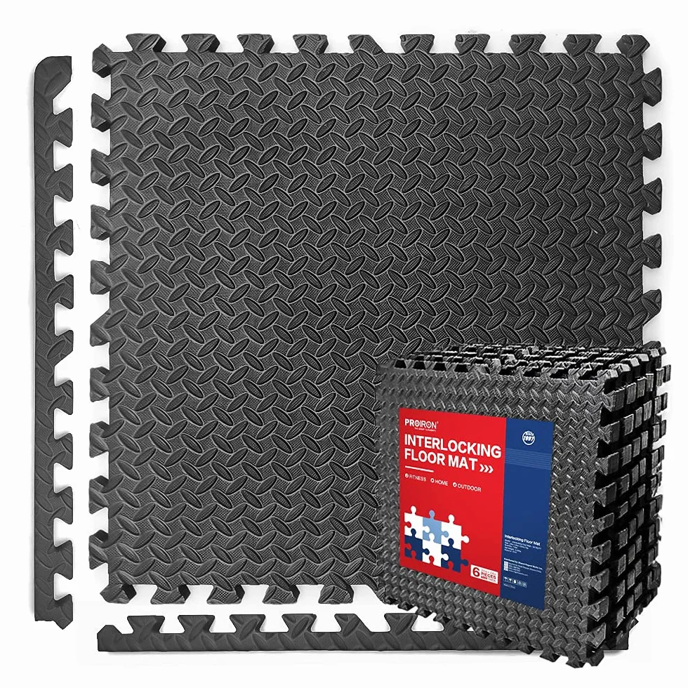 PROIRON Estera Protectora de Suelo EVA Antideslizante para Gimnasio Fitness
