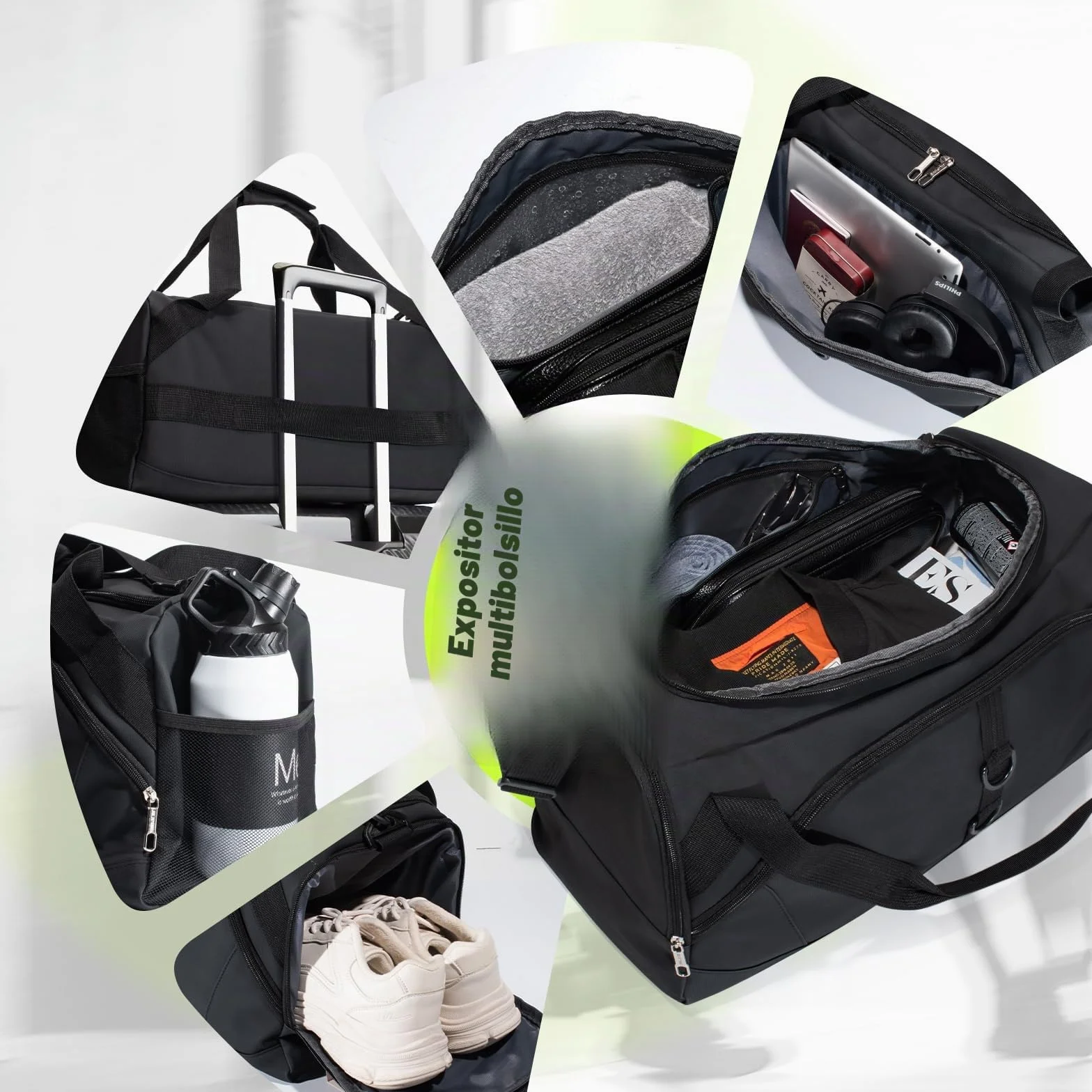 Bolsa de Deporte Gimnasio Viaje con Compartimento