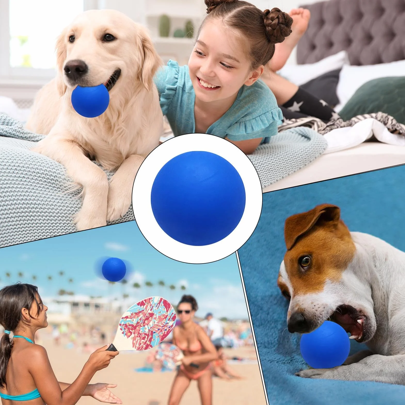 Squash Ball Beginner 4X High Elasticity Rubber Balls Training Equipment for Kids Students Sports Practice