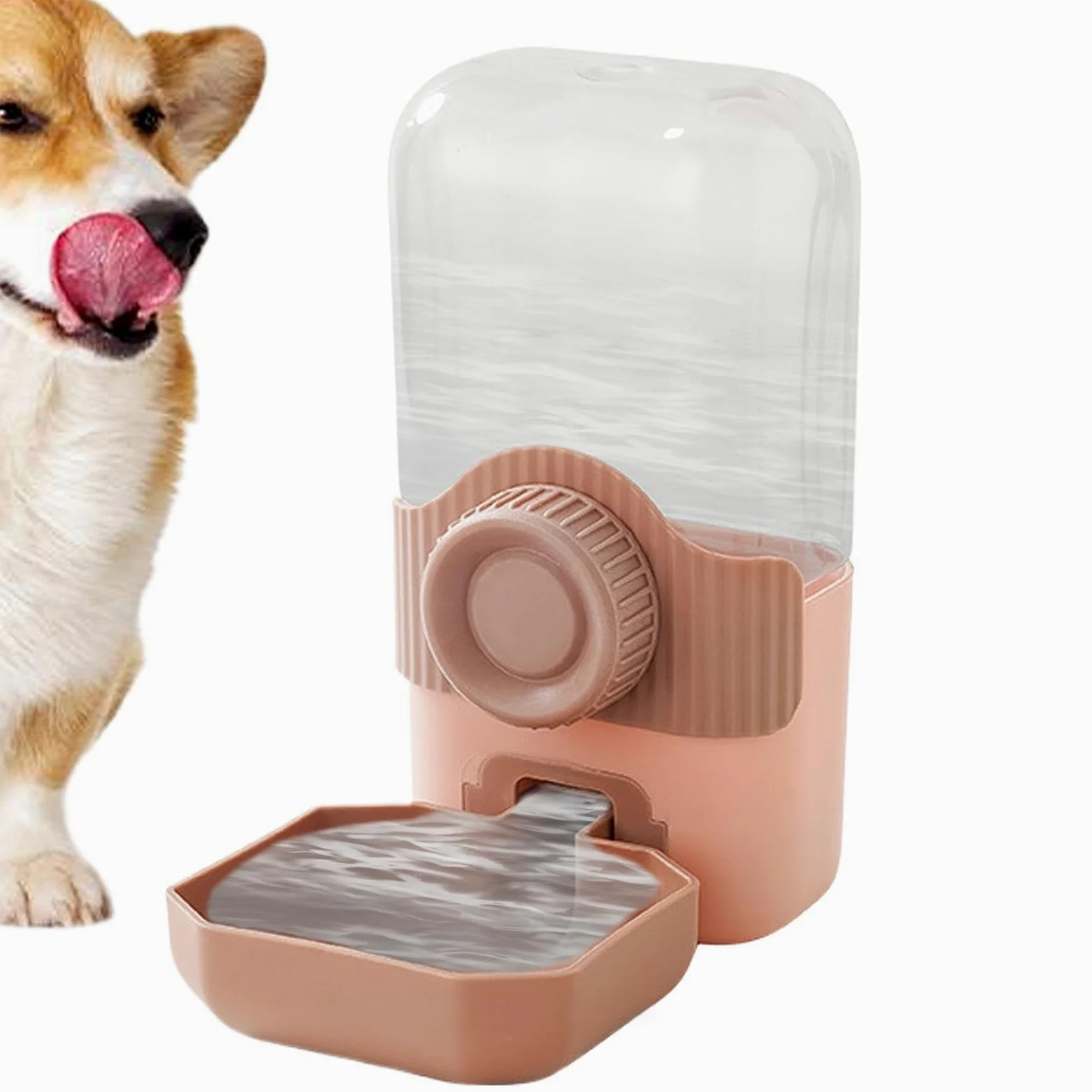 comedero automático para Gatos, Dispensador de Agua Colgante for Gatos | Comedero automático for Gran Capacidad(Pink)