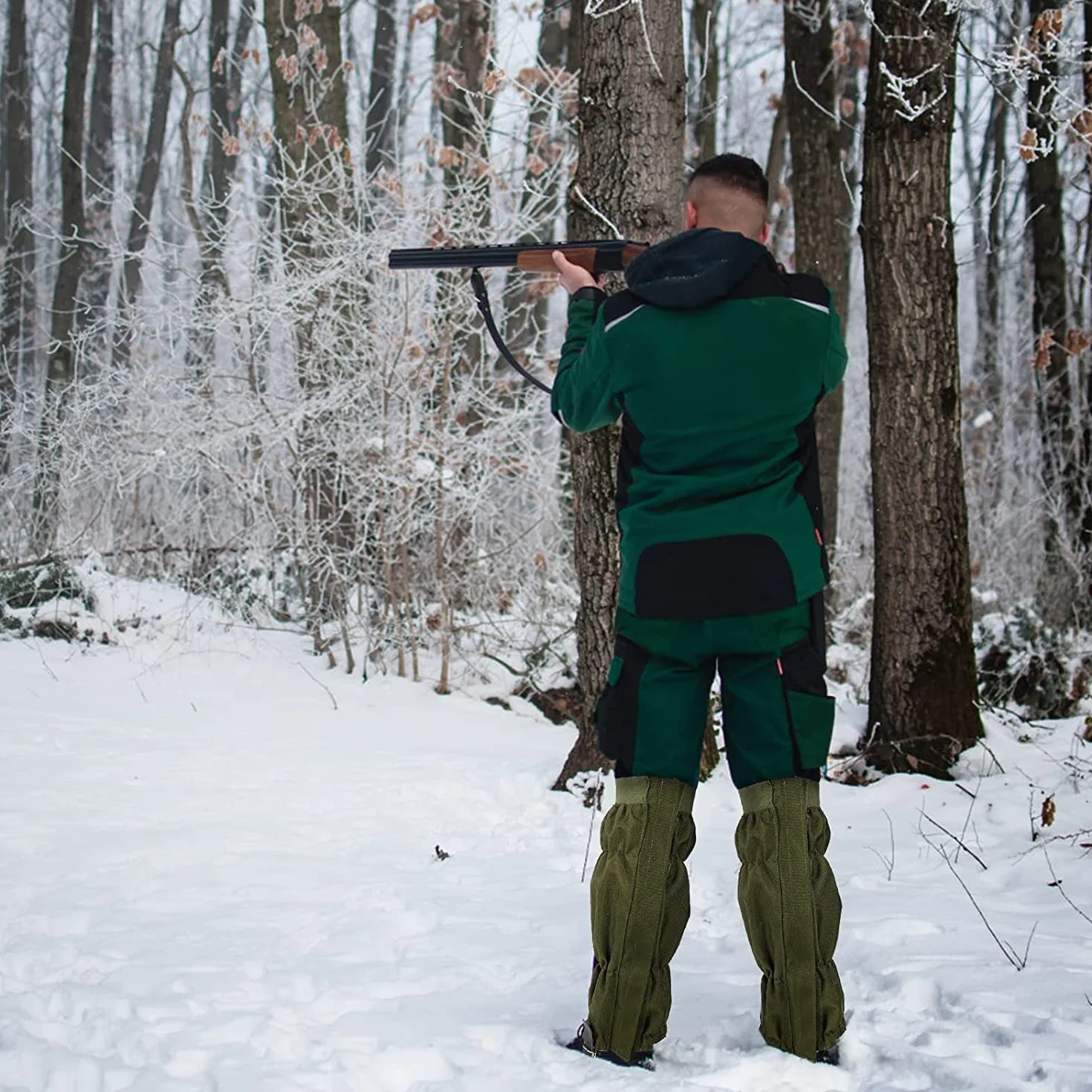 Polainas de Serpiente Impermeables Ajustables para Senderismo Caza Nieve