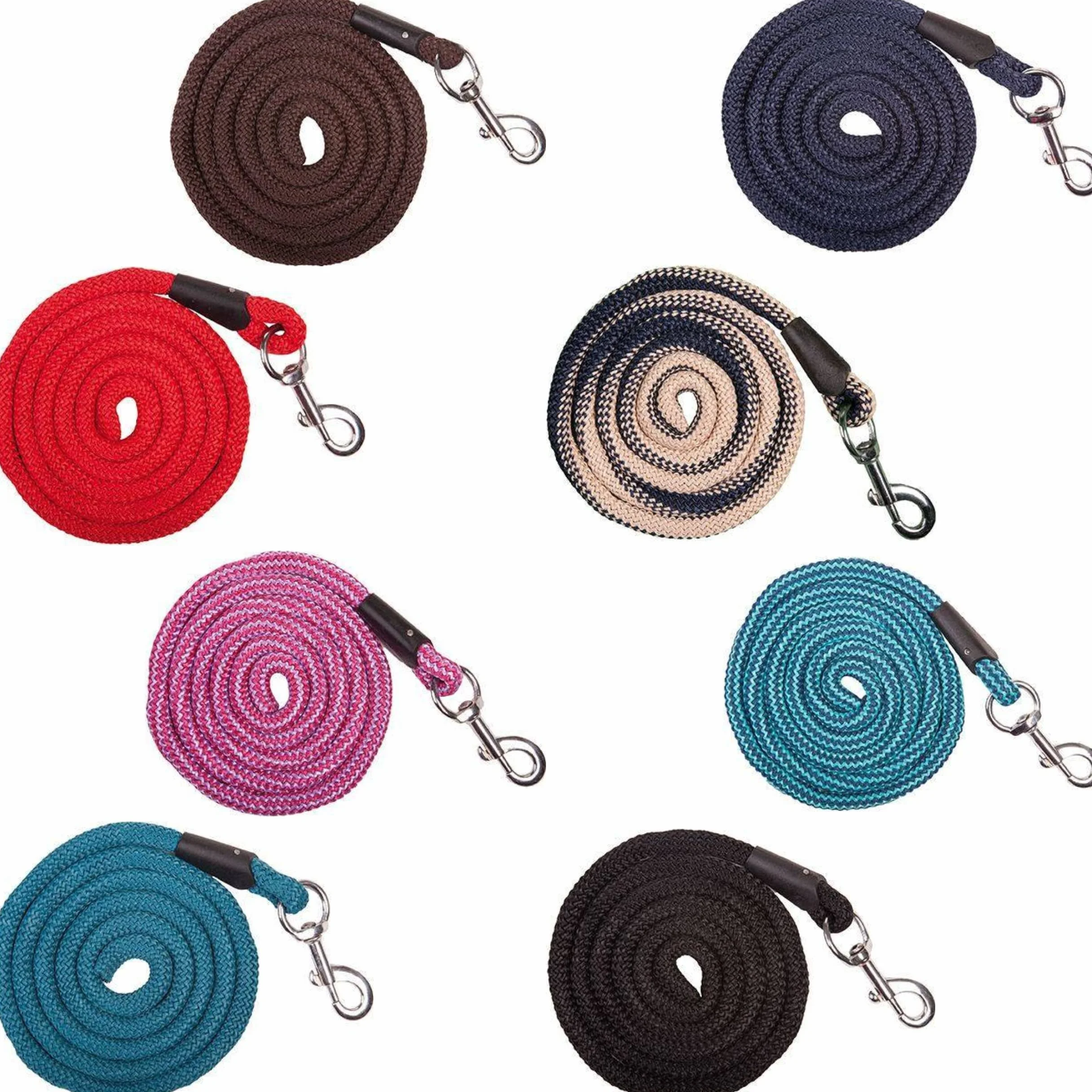 HKM Aachen Ramal con mosquetón Marrón 180 cm
