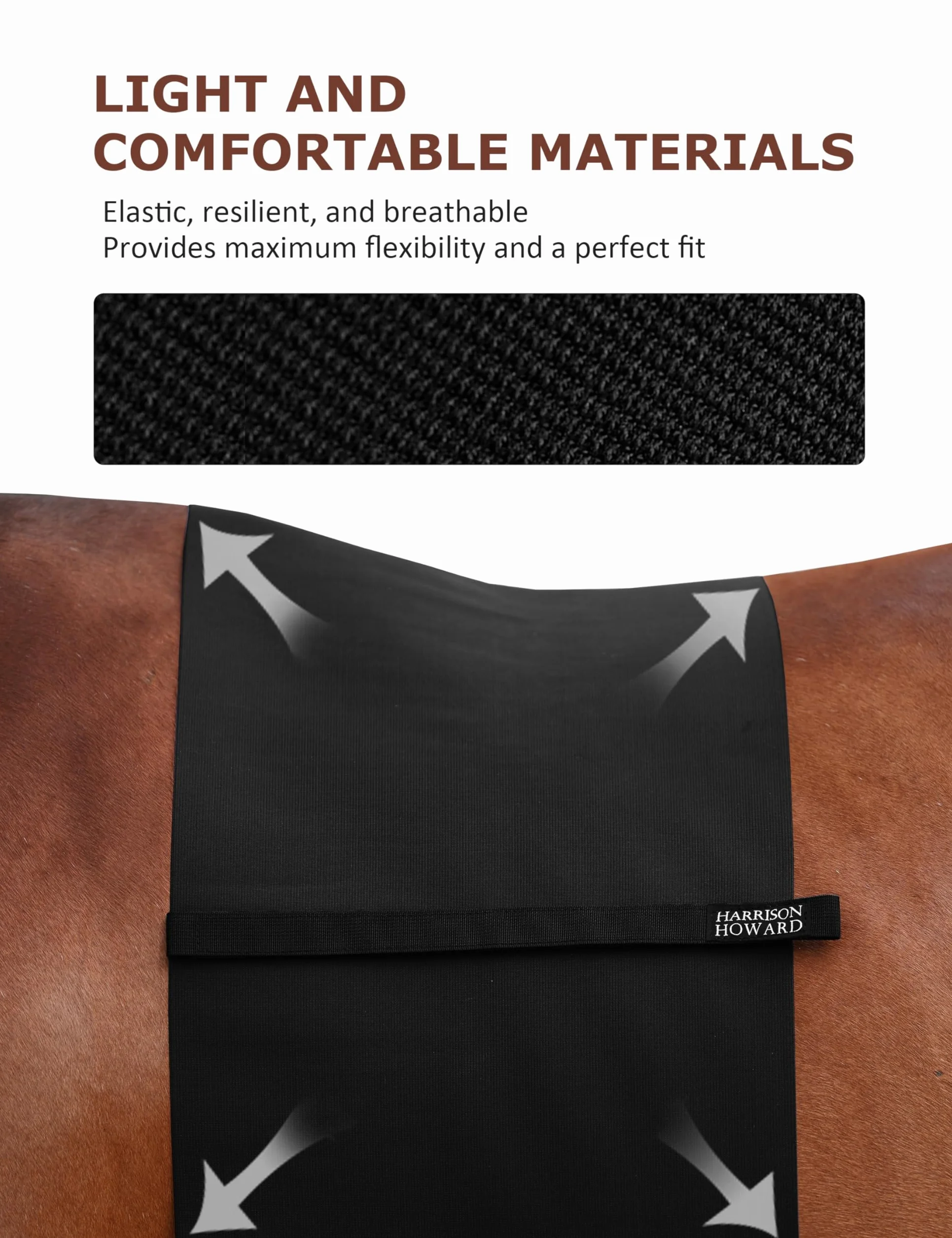 Harrison Howard Protector para el vientre del caballo del vendaje del cuerpo del vendaje del estímulo de la marca del protector