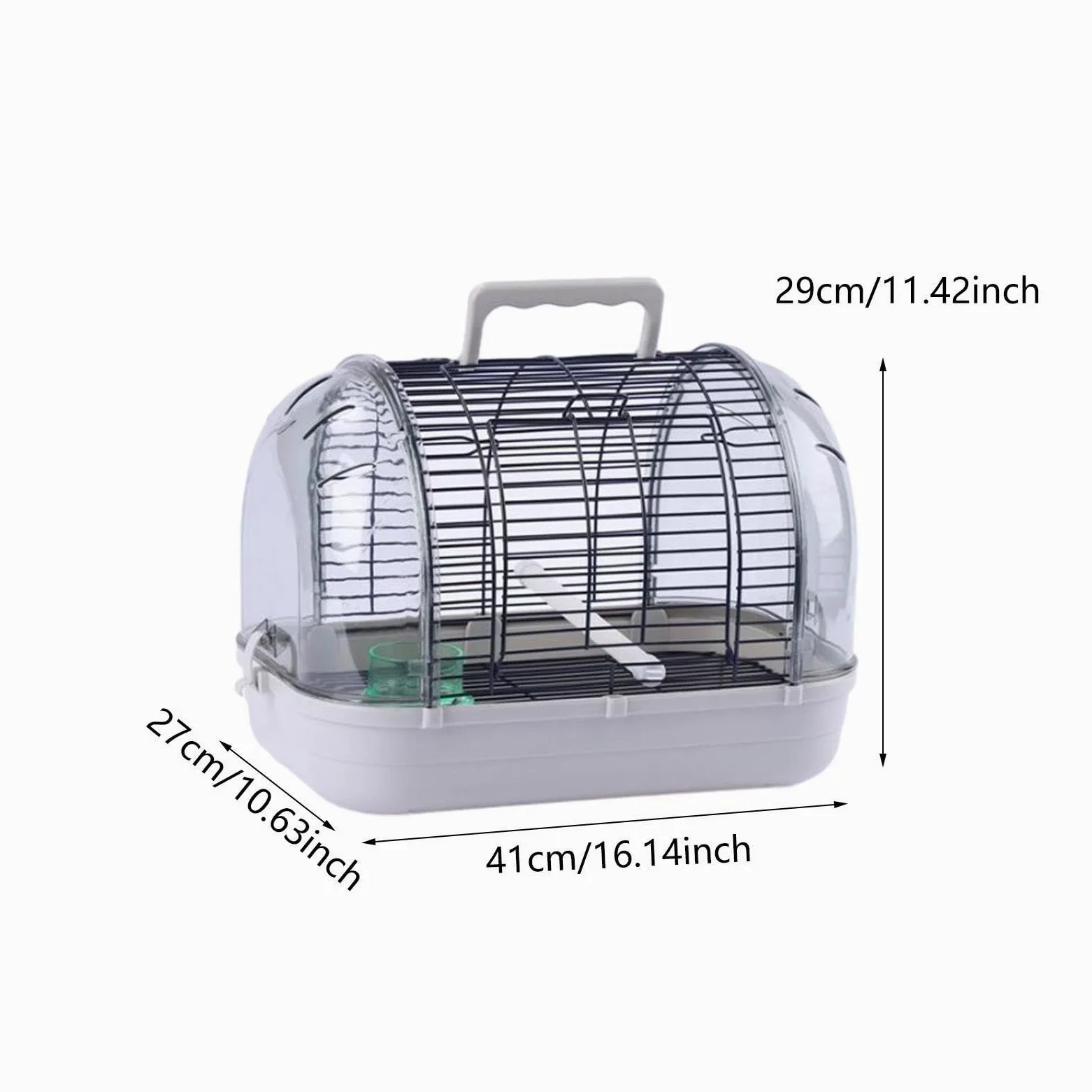 Fenteer Transportador de Aves para Loros Y Periquitos, Diseño Práctico, L Gray