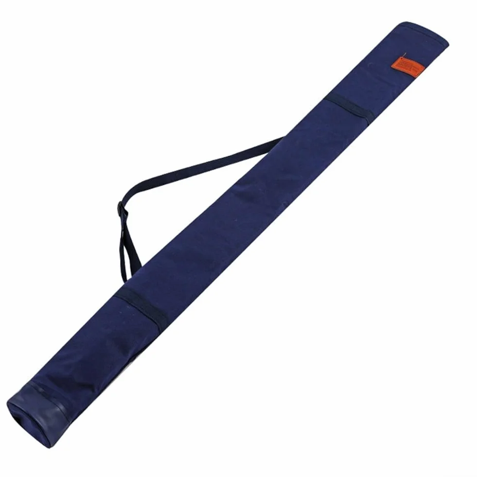 Bolsa de almacenamiento multiusos para equipo de pesca, lona gruesa, correas telescópicas, 1,2 m, azul
