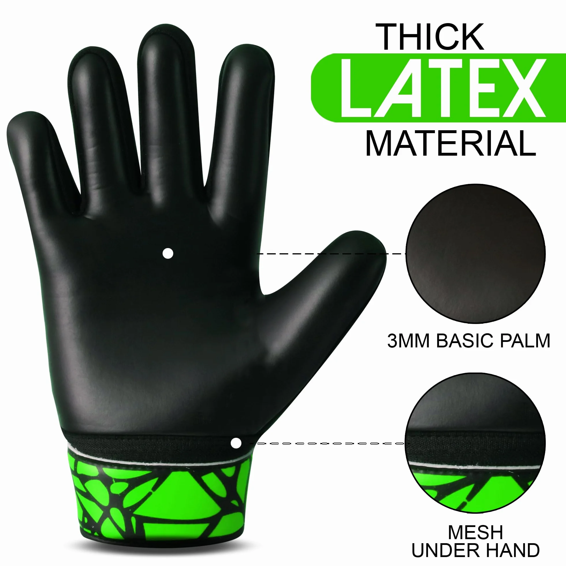 WFX Guantes de portero fútbol niños jóvenes doble soporte muñeca protección palma