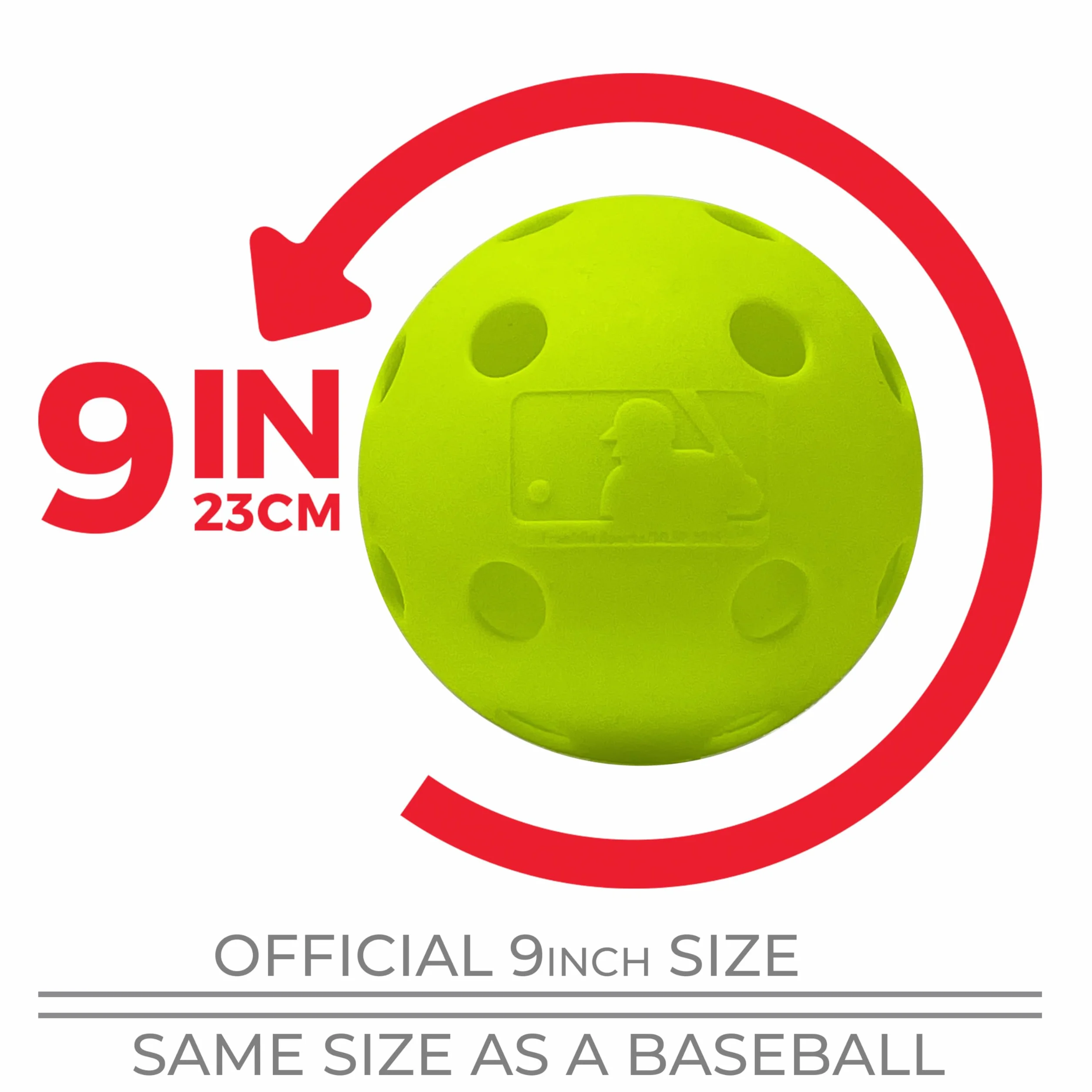 Franklin Sports Indestruct-A-Ball Pelotas de Entrenamiento de Plástico para Béisbol y Sóftbol, Golf