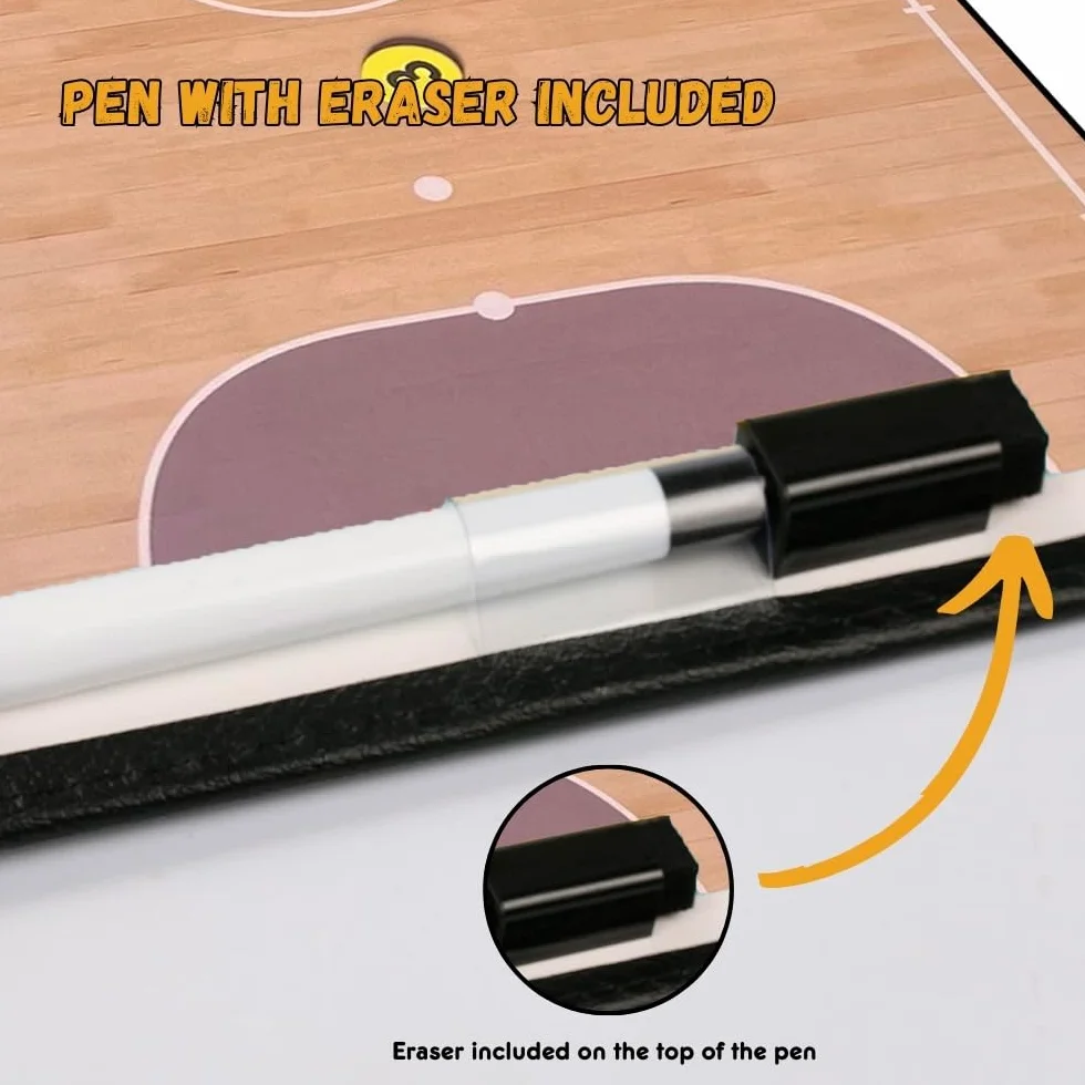 CREADY Pizarra Entrenador de Futbol Sala 28x21cm con 24 Imanes y Rotulador Borrador