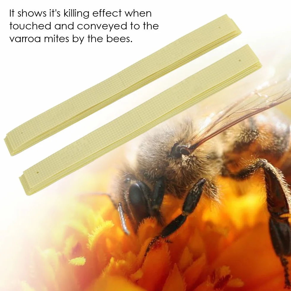 40 Uds Tiras De Plástico Tira De Fluvalinato Abeja Ácaro Varroa Asesino Apicultura Medicina