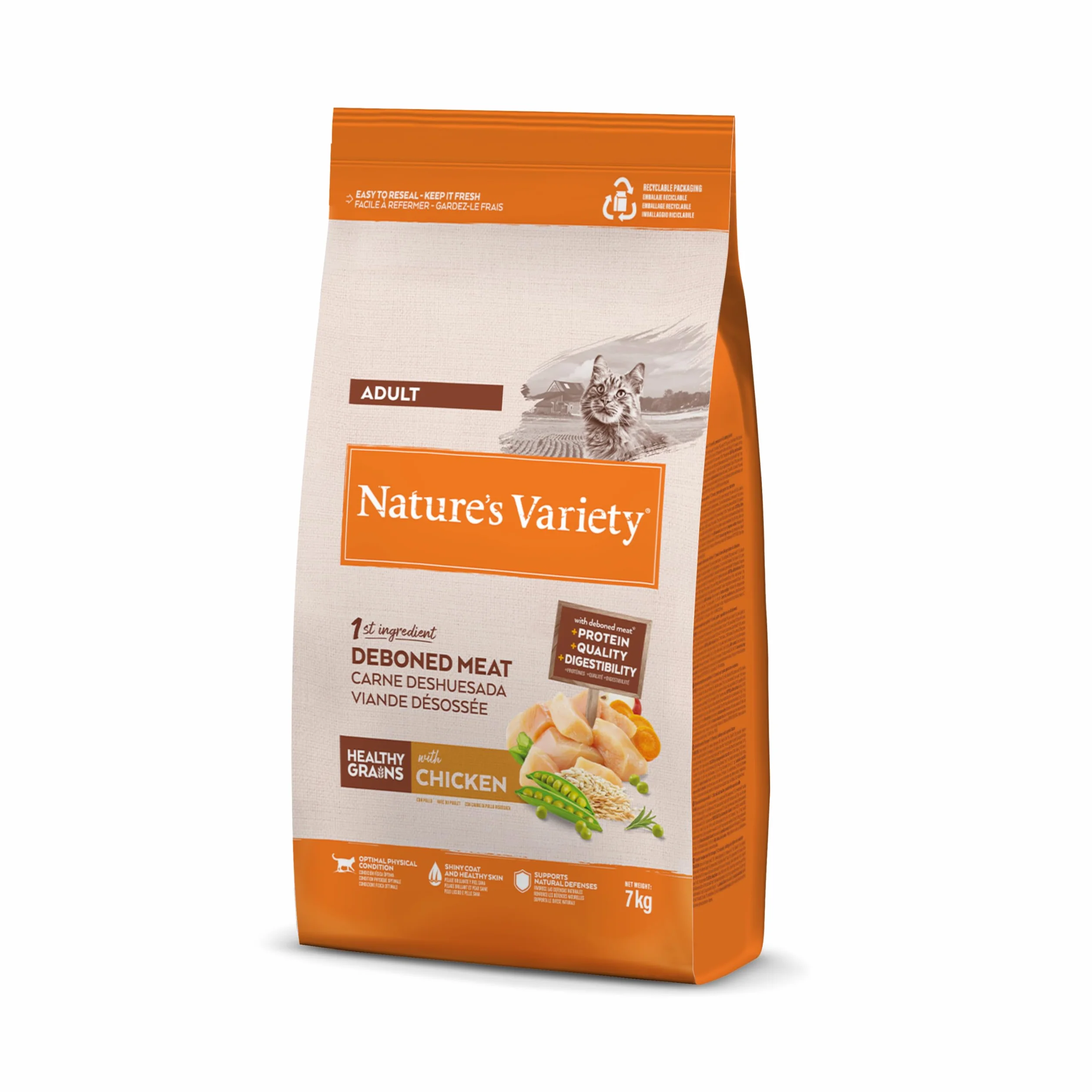 Nature's Variety Healthy Grains Pienso para Gatos Adultos con Pollo - 7kg