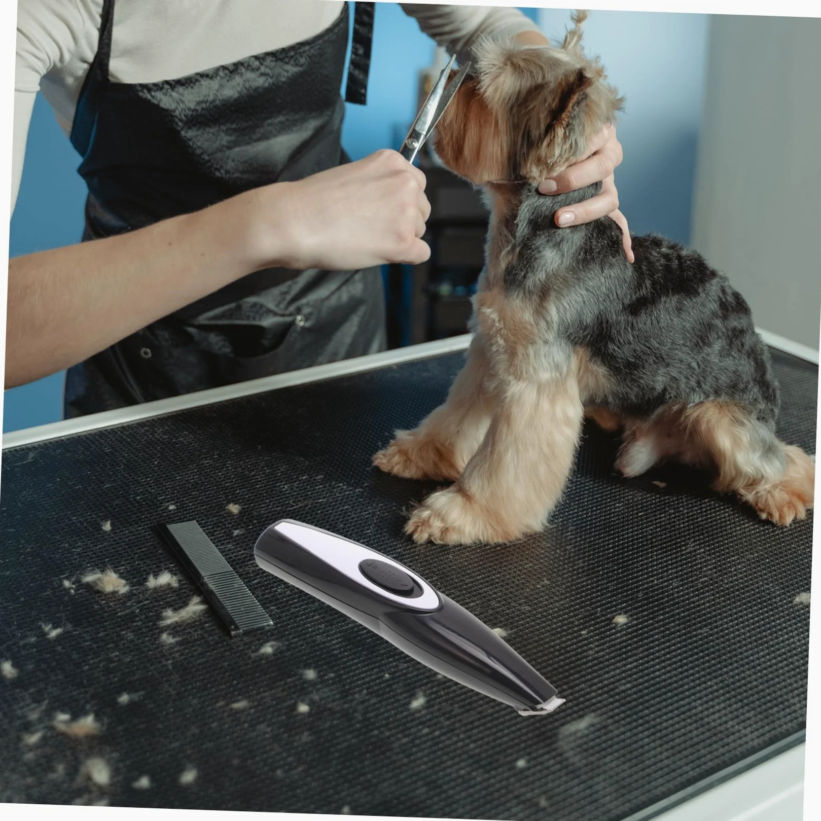 BESPORTBLE 5piezas Cortadora De Pelo Eléctrica Para Mascotas Usb Recargable Herramienta De Aseo Para Gatos y Perros Cortadora De Uñas y Pelo Para Patas Azul y Negro Aleatorio