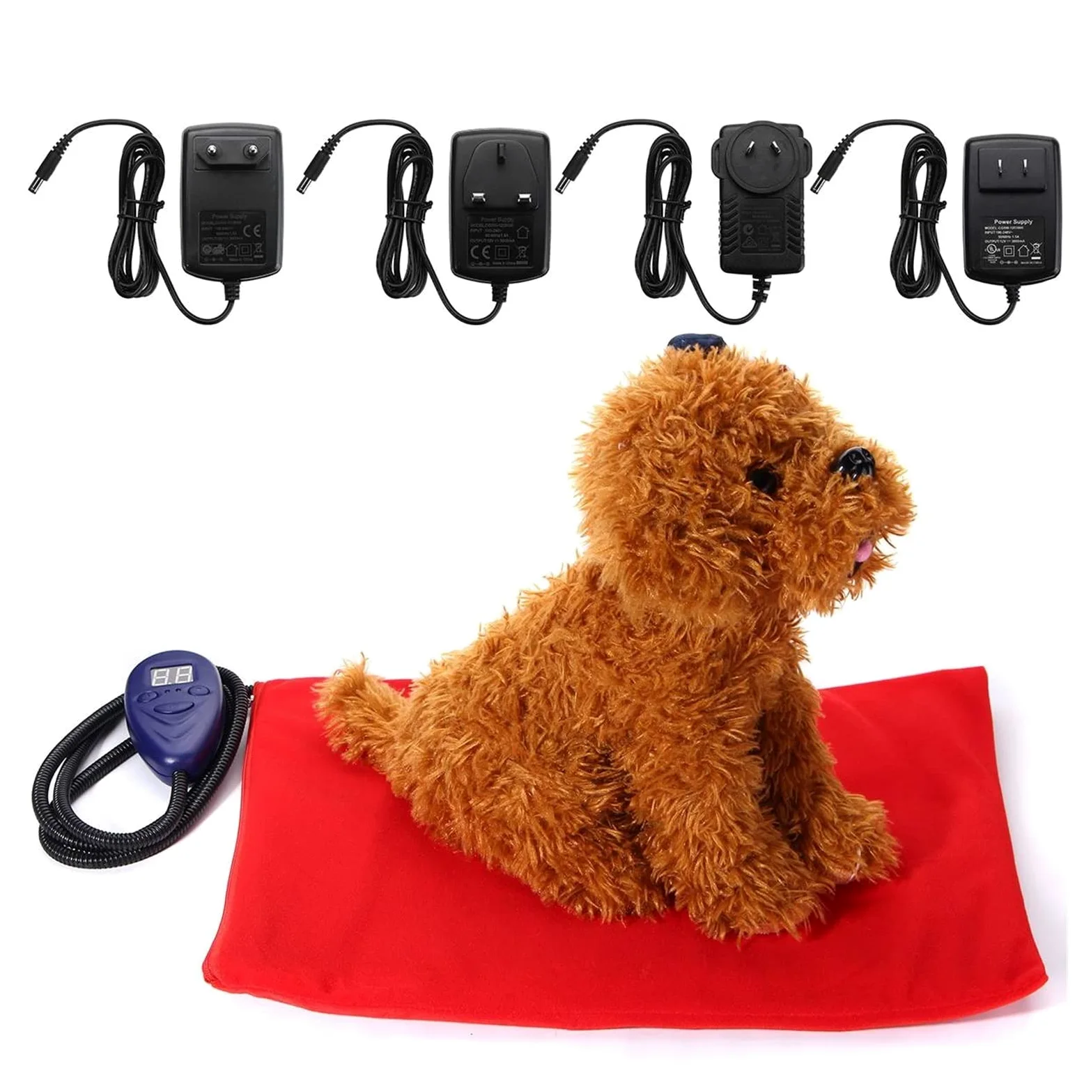 Manta térmica for mascotas Manta eléctrica for perros Almohadilla térmica for perros Cama for perros Impermeable Anti-mordedura Cojín de temperatura ajustable Estera térmica for mascotas 40 * 30 cm /