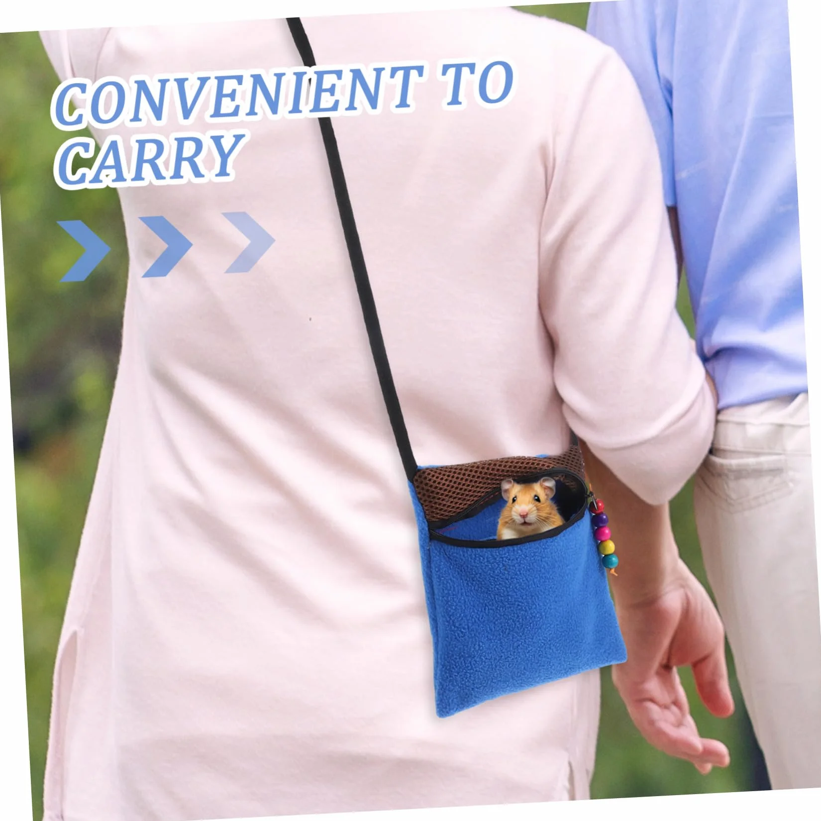 Bolsa Portátil para Transportar Pequeños Roedores y Petauros Saco de Dormir Transpirable para Hámsteres y Otros Animales Pequeños Bolsa Cómoda y Segura con Interior para