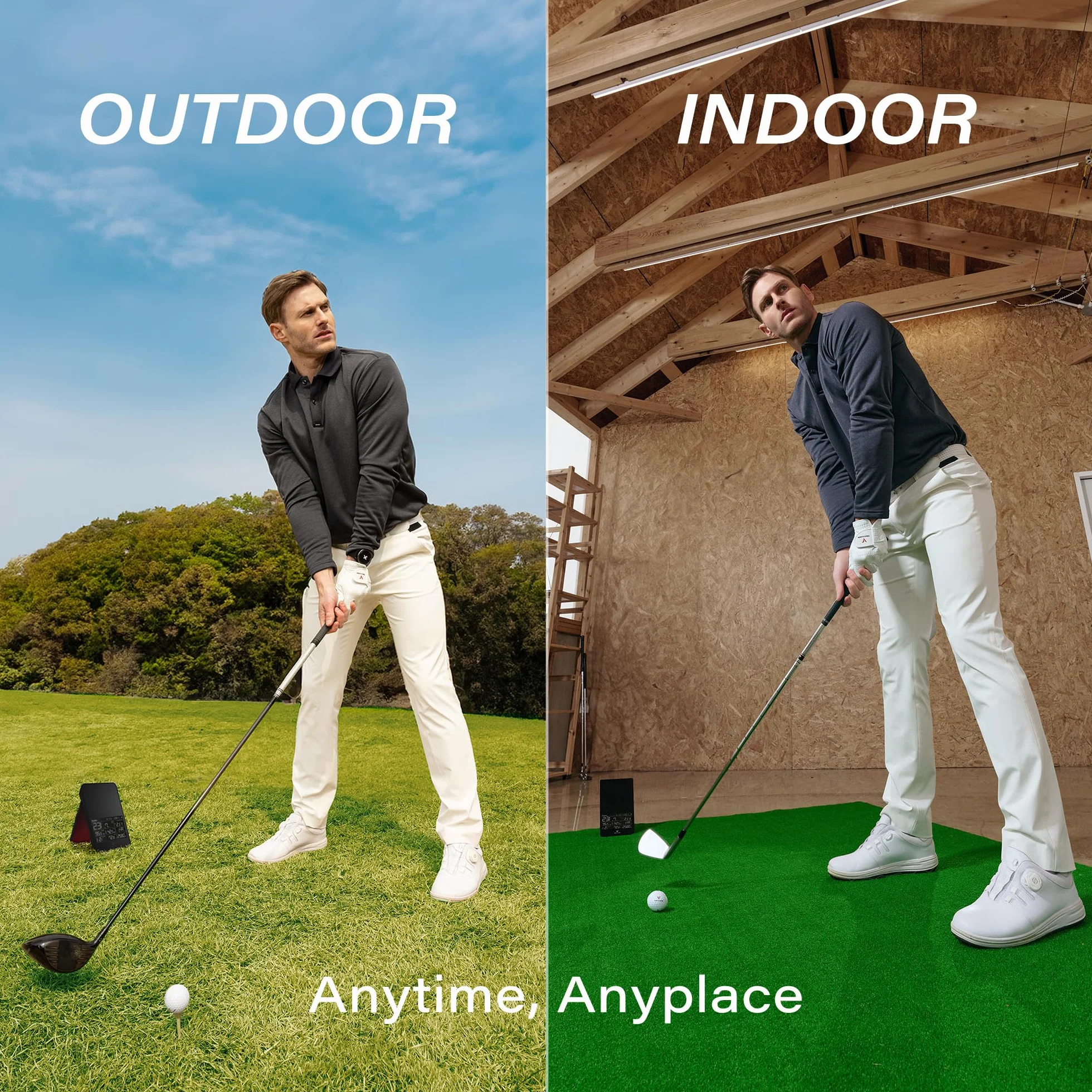 Voice Caddie SC4 Pro Monitor de Lanzamiento de Golf Simulador 3D con Funda Oficial