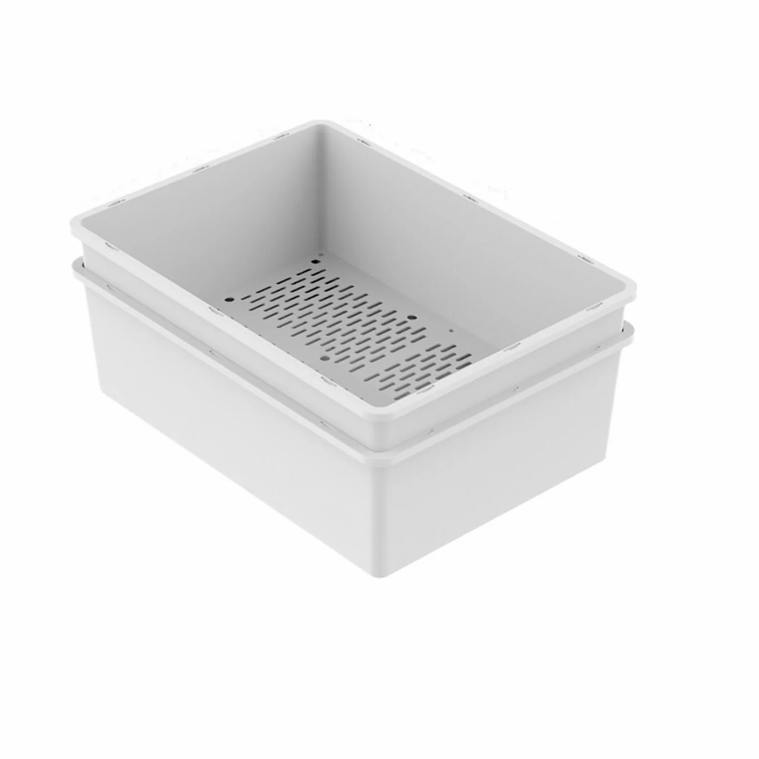 Hábitat del terrario Tanque ecológico Tortuga, Inodoro de Tortuga Doble Capa Separado for Uso doméstico Terrario del Acuario(Grande)
