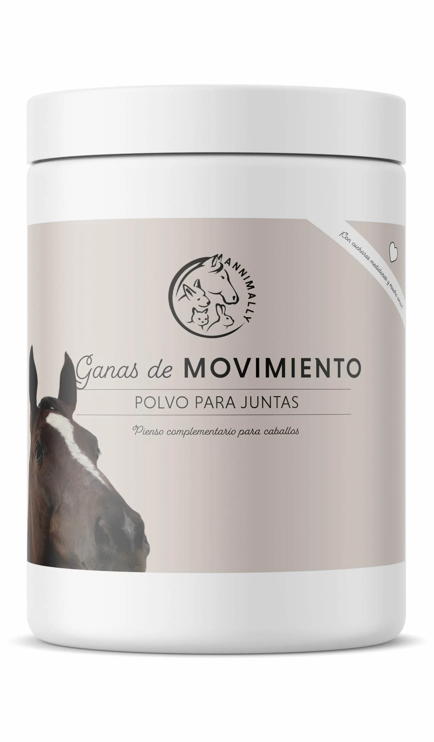Annimally Polvo para articulaciones de Caballos 850g con Garra del Diablo, MSM Caballos (azufre), glucosamina Caballo, Acido hialurónico, condroitina - Complemento alimenticio Caballos