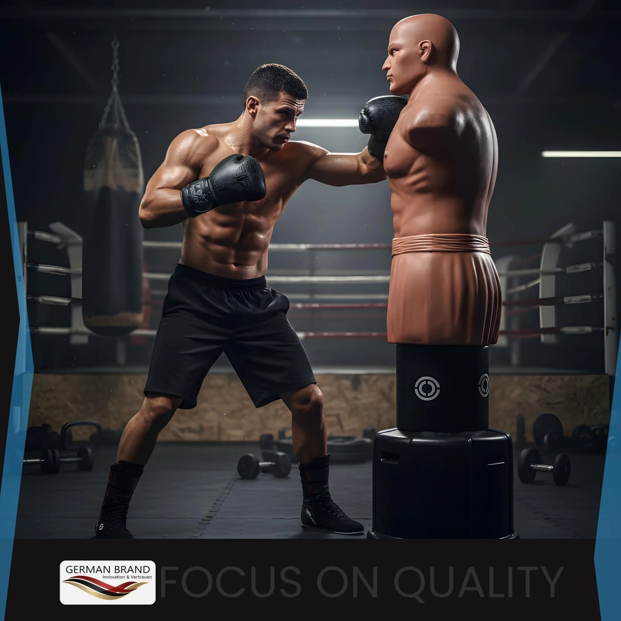 FOX-FIGHT Hank Box Dummy Saco de Boxeo 160-180 cm Ajustable Acolchado