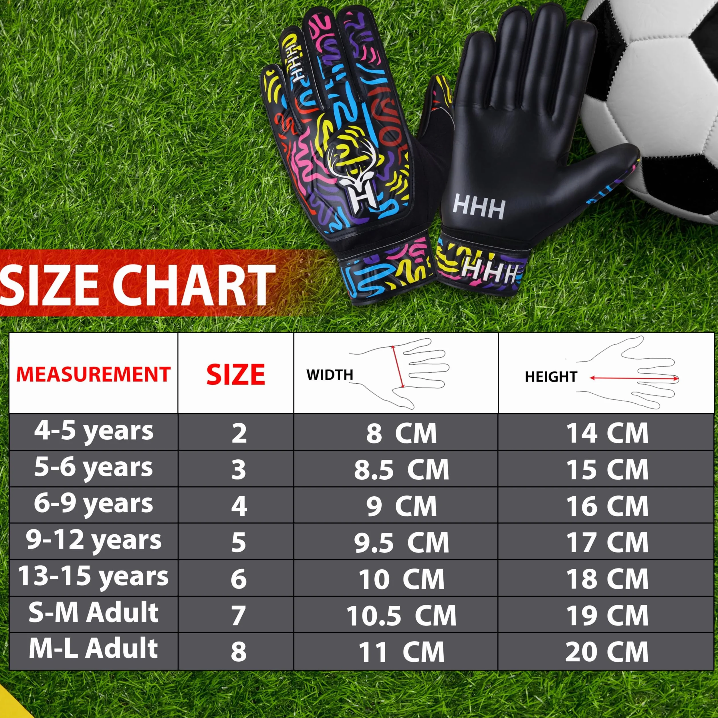 Guantes de Portero de Fútbol para Niños HHH
