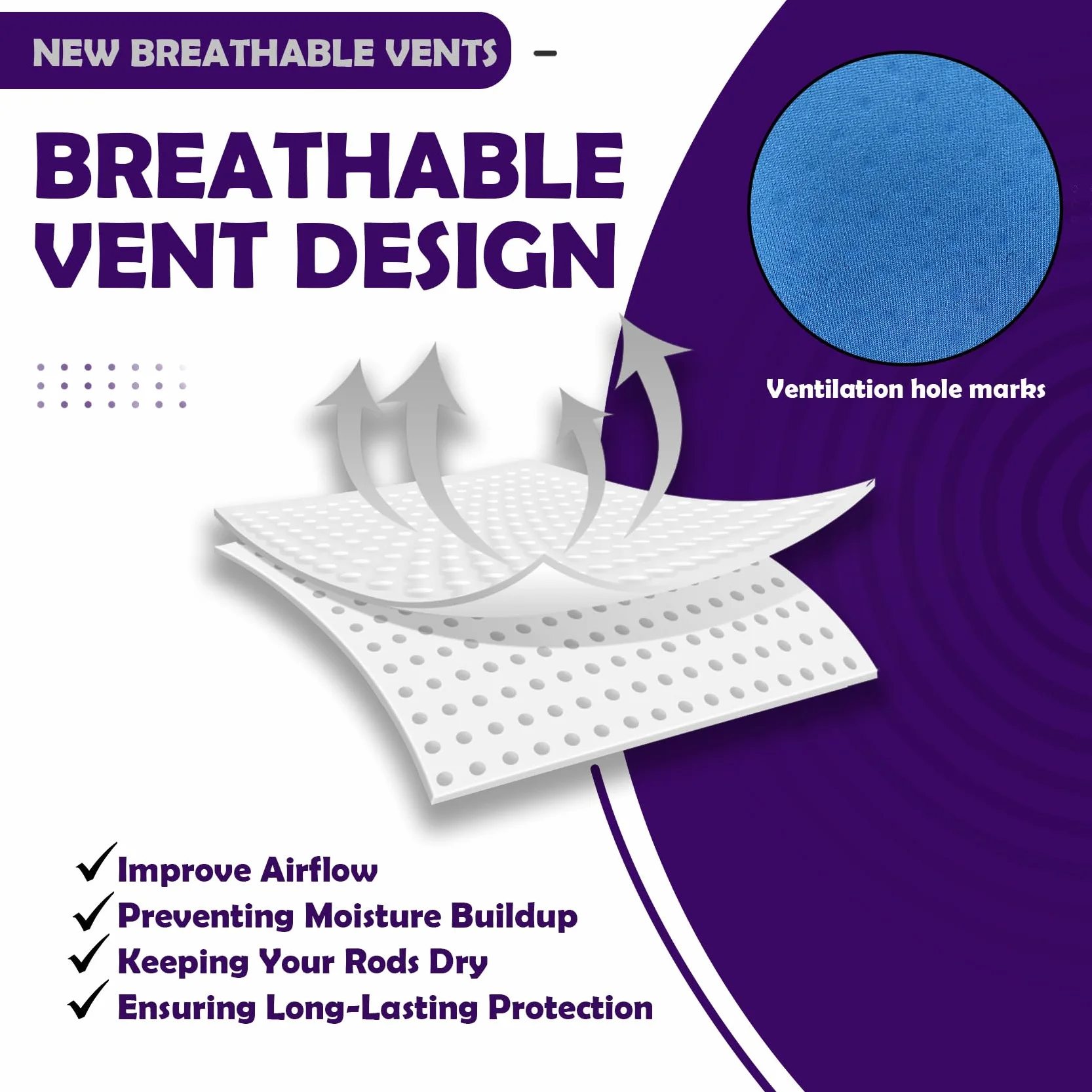 Funda para caña de pescar Aventik neopreno resistente enganches cubierta flotante 6-9 pies