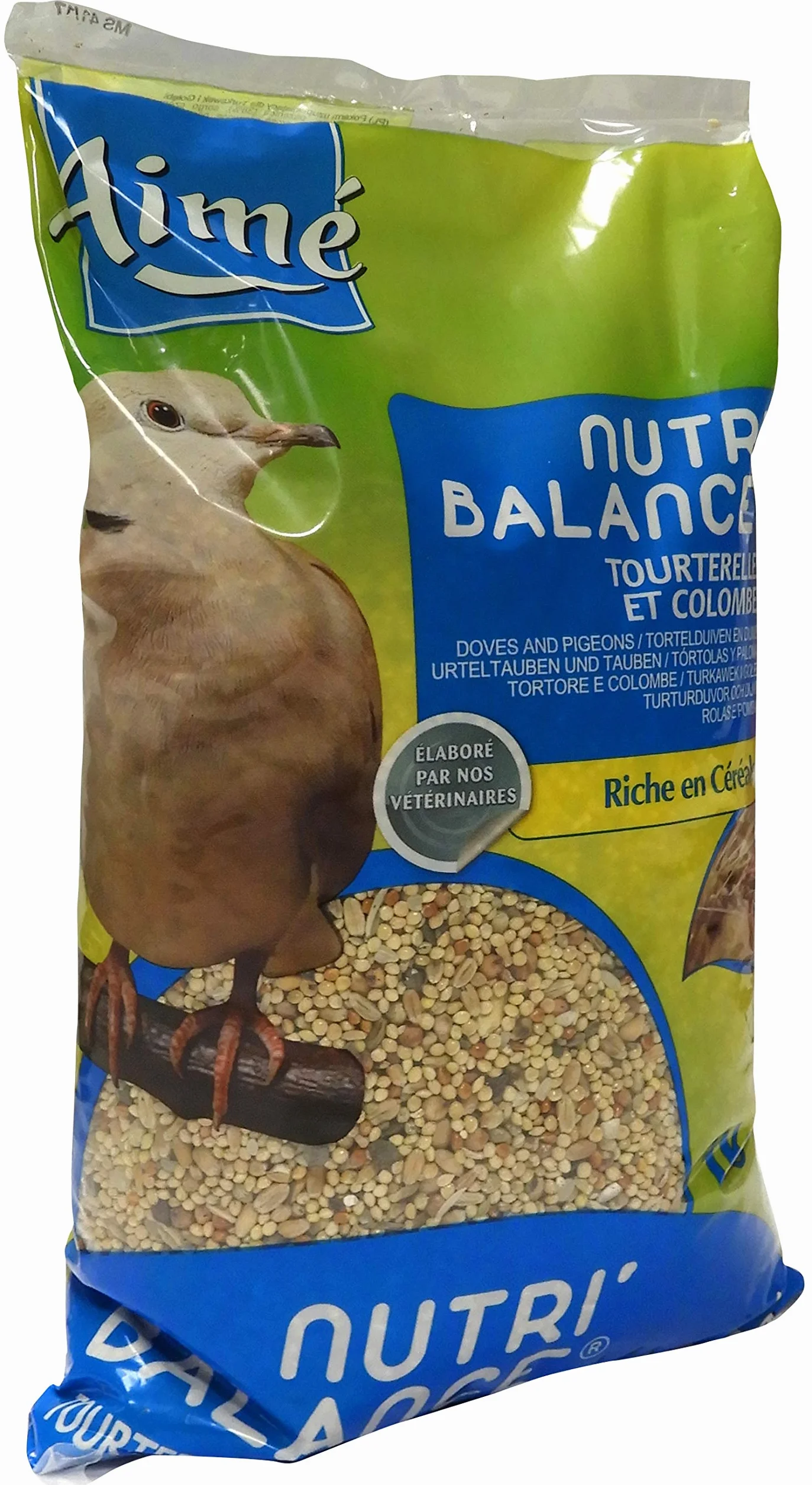 Alimentos para tórtolas y Palomas, NUTRI'BALANCE Comida para tórtolas y Palomas, Bolsa de 1 kg