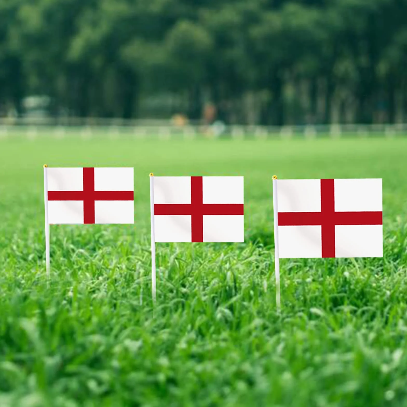 AhfuLife Bandera de Mano Inglaterra 15 Piezas 30cm Palo para Decoraciones Deportivas