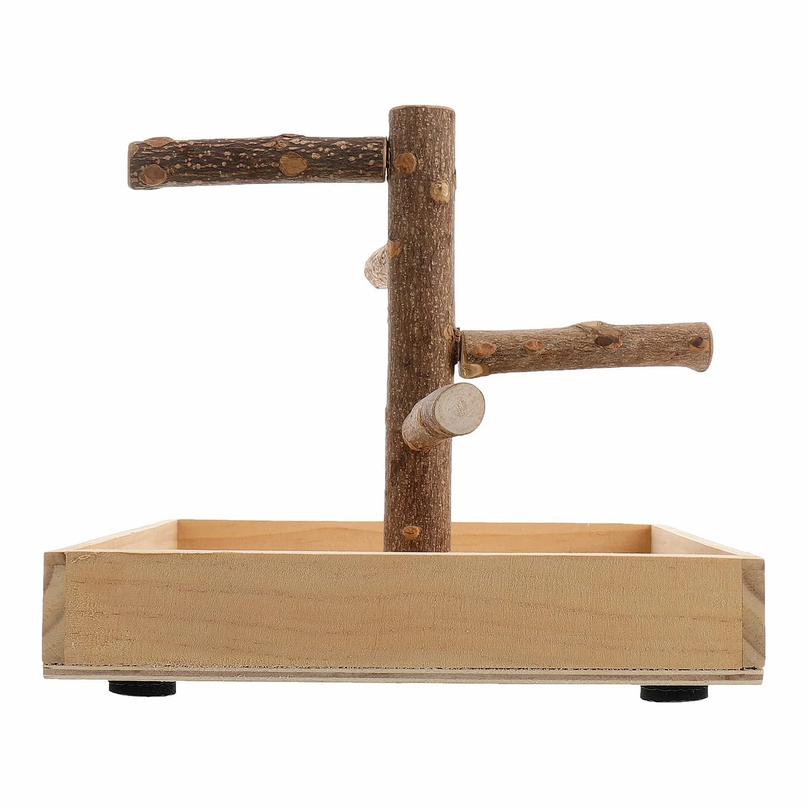 Percha de Madera para Loros Pequeña, de Pájaros Resistente y Seguro, Juguete de Entrenamiento para Aves Pequeñas como Periquitos y Canarios, Adecuado para Jaulas Interiores