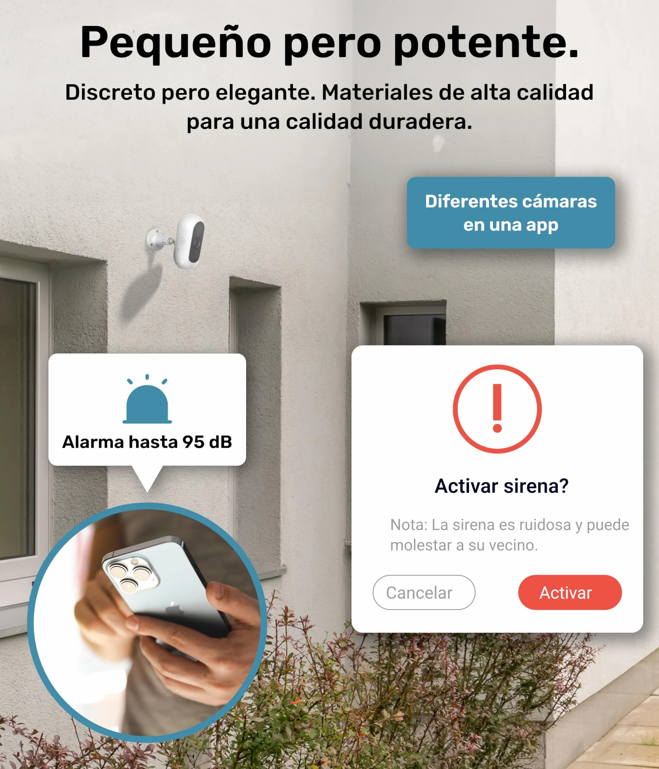 PetTec® CAM Free - Cámara Inalámbrica para Mascotas con App [SIN SUSCRIPCIÓN] - para Gatos y Perros, Interior/Exterior - Detección de Movimiento, Función de Voz - Batería hasta 9 Meses sin Cargar