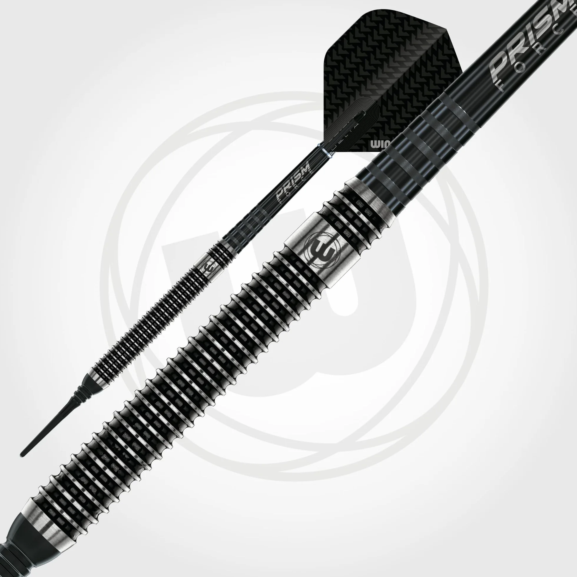 Winmau Blackout 90% Tungsteno Dardos Punta Suave - Recto Rifle
