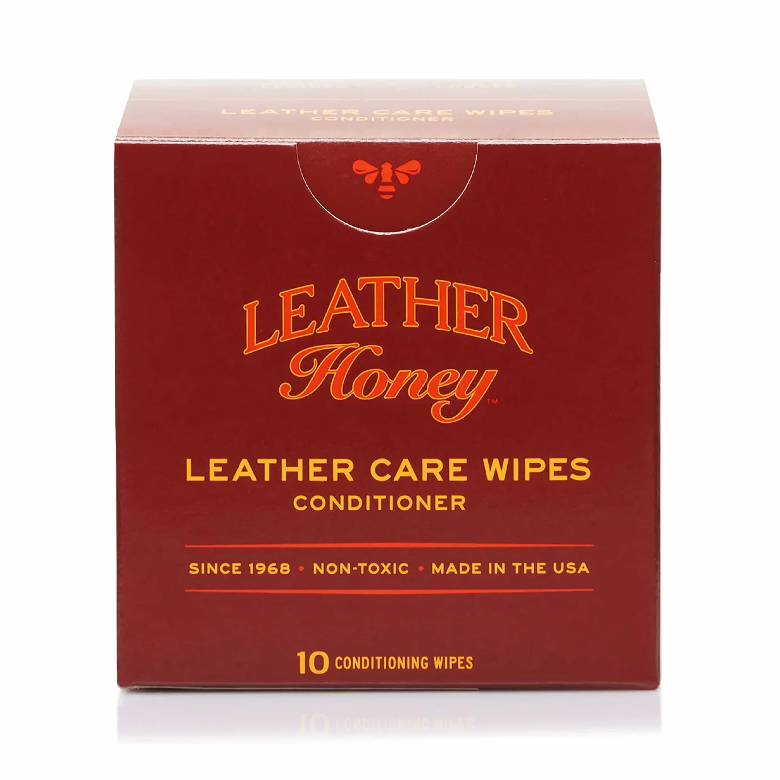 Leather Honey Toallitas acondicionadoras: Repara el cuero sobre la marcha. Protege y acondiciona sofás, asientos, bolsos, zapatos, mochilas y accesorios. 10 toallitas inocuas y listas para usar