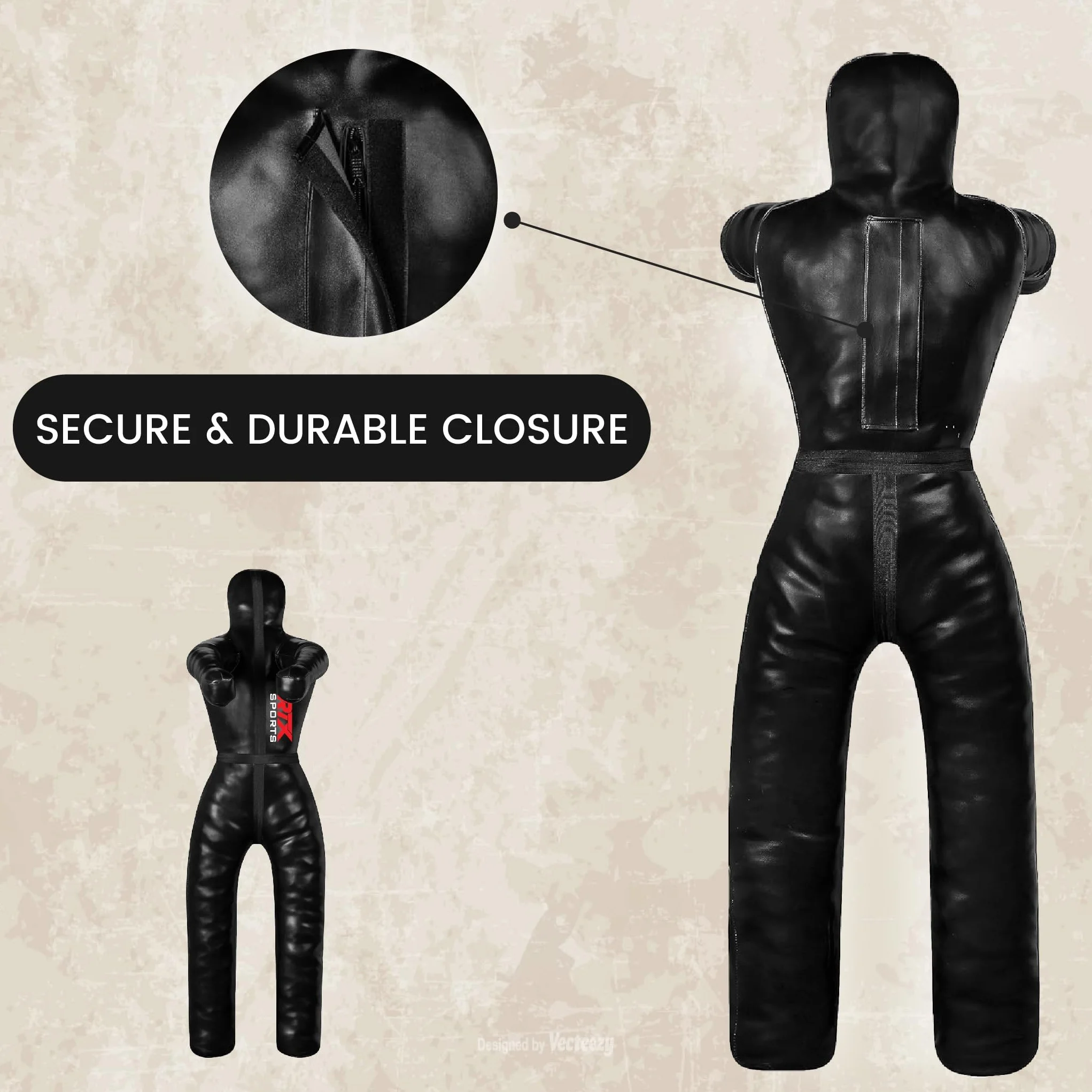 RTX MMA Judo Grappling Dummy Boxing Bag Brazilian BJJ Jiu Jitsu Wrestling Martial Arts Training Dummy Rexine Unfilled