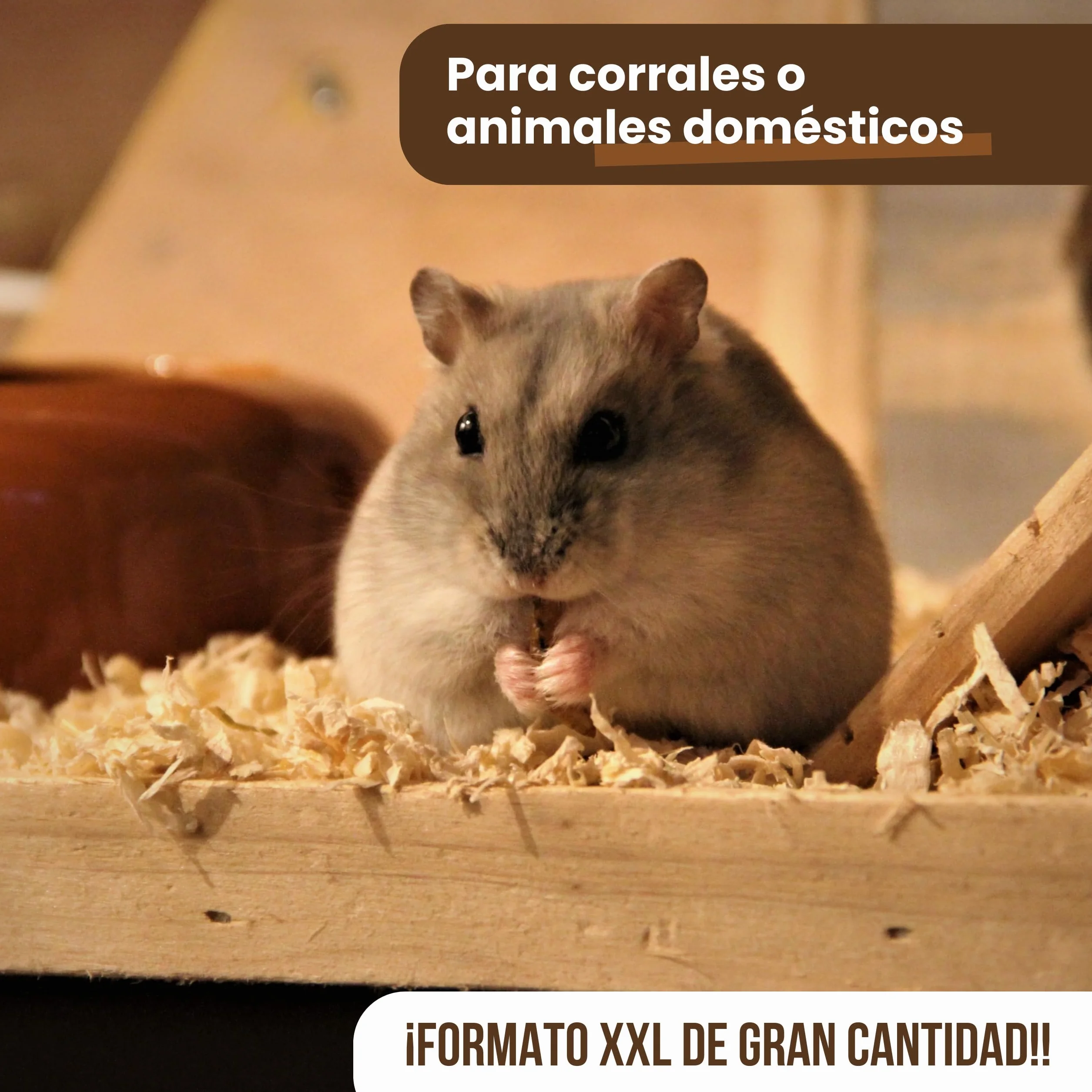Virutas de Madera para Mascotas, Gallinas, Aves de Corral y Otras Mascotas 100L ~ 15 Kg - para Aves, Conejos, Caballos - 100% Natural - Absorbente Evita Parásitos - Sustituto Serrín de Mascotas