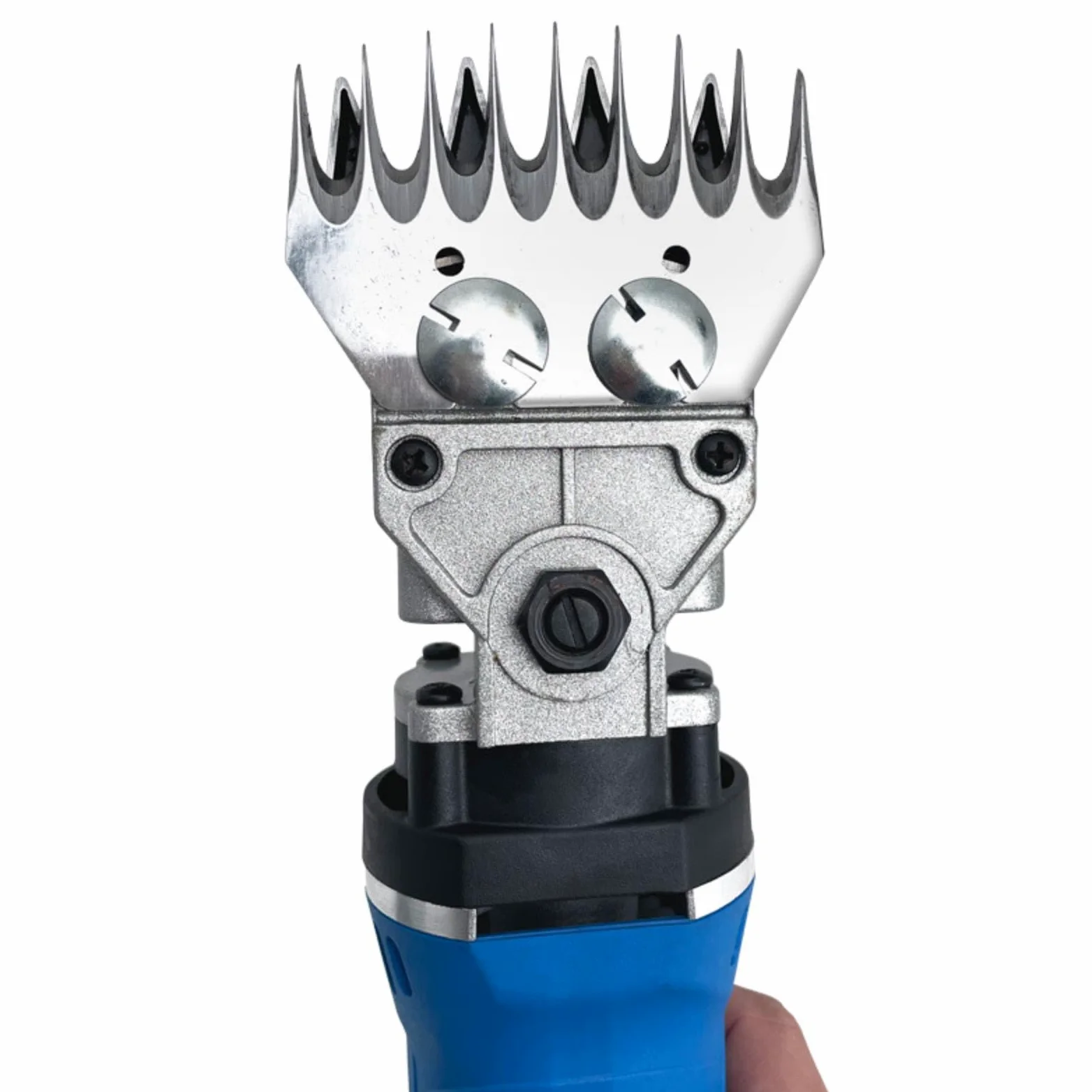 Máquina cortadora de lana eléctrica, 9 cuchillas de dientes rectos, cortadora de 6 velocidades para ganado, tijeras para ovejas y herramienta de aseo de cabras para afeitarse la piel en la granja