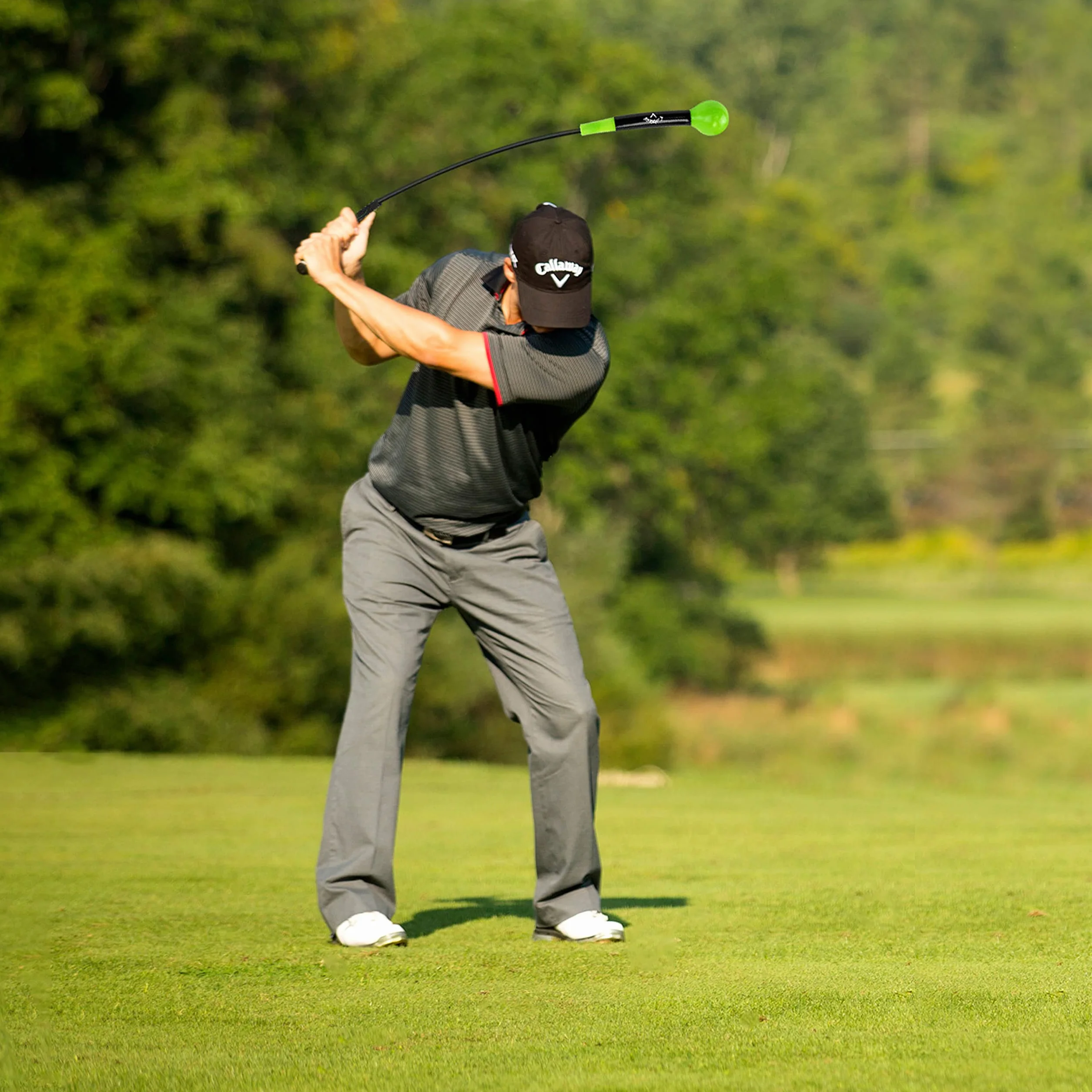 Callaway Stick Entrenador de Swing de Golf, Verde y Negro