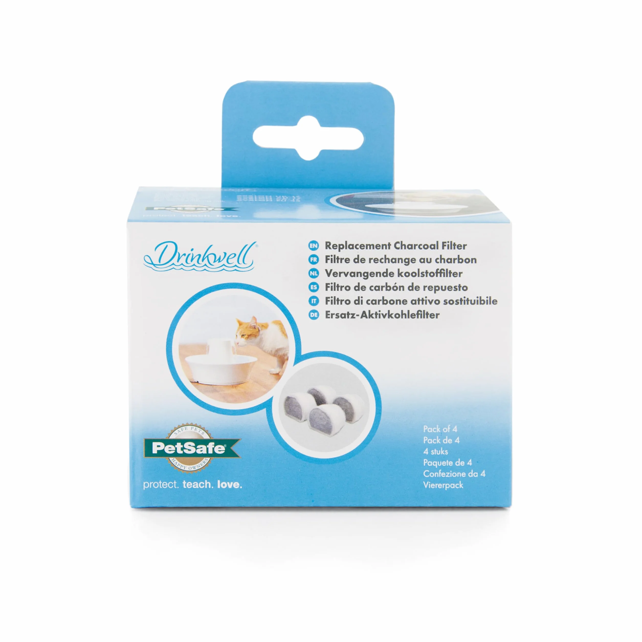 PetSafe - Filtro de Repuesto para Fuentes para Perros y Gatos Drinkwell, Compatible con Fuentes para Mascotas Avalo, Pagoda y Sedona de 1.8 litros, 3.7 litros, 7.5 litros, Filtro de Carbón Vegetal