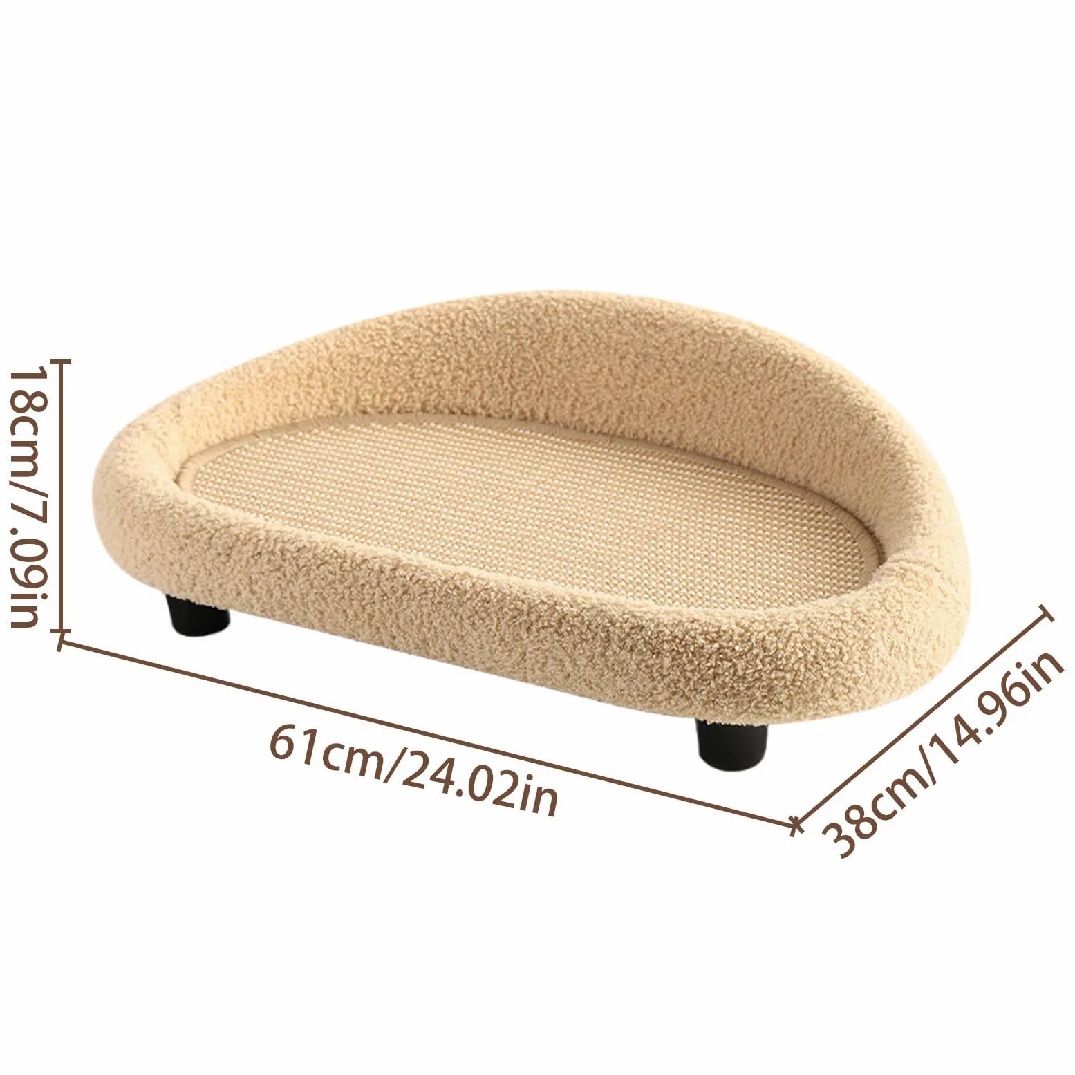 Cama con Rascador para Gatos Cama Estilo Lounge Tamaño Grande de Sisal | Superficie de Sisal para Rascar para Salón, Dormitorio, Apartamento, Patio, Esquina del Hogar