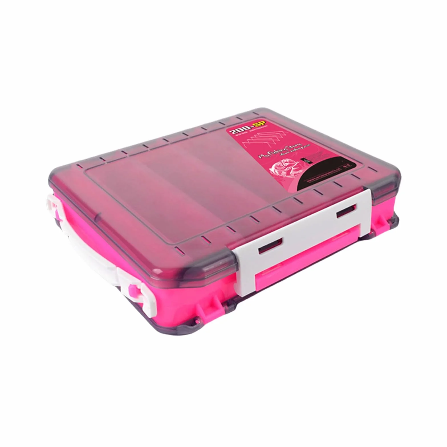 Caja de aparejos de doble cara para transportar señuelos de pesca transparentes, caja de almacenamiento, organizadores de aparejos de pesca, herramienta impermeable