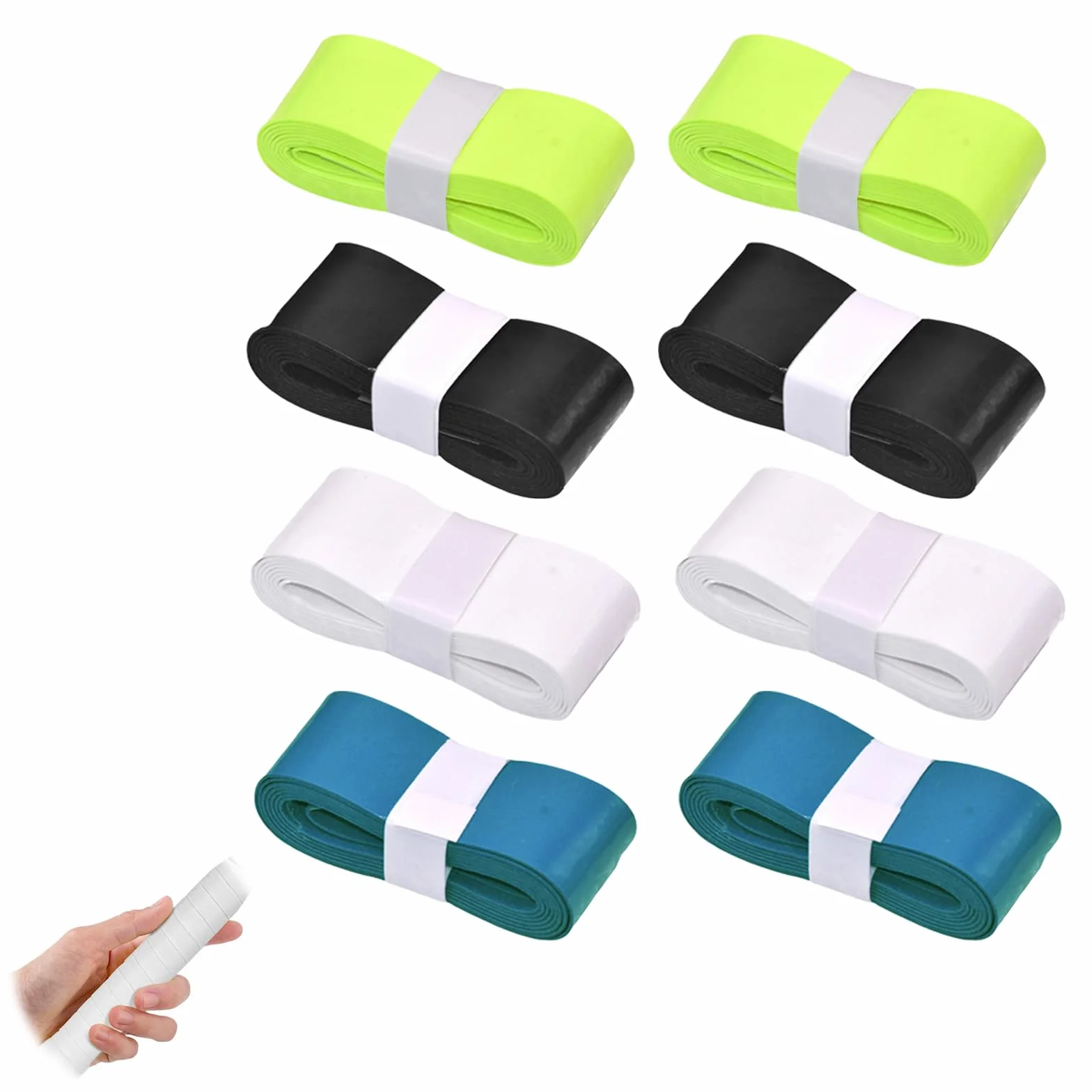 Tenis Power Touch Overgrip Anti Slip Bádminton Lote de 8 agarres para raqueta