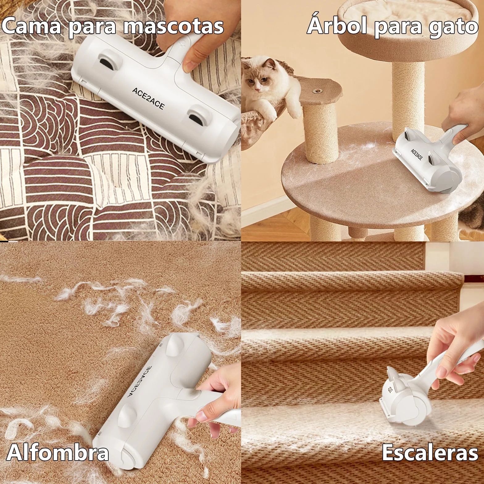 ACE2ACE Quitapelos Rodillos para Mascotas Reutilizable Cepillos Depilación para Alfombras Ropa y Sofá