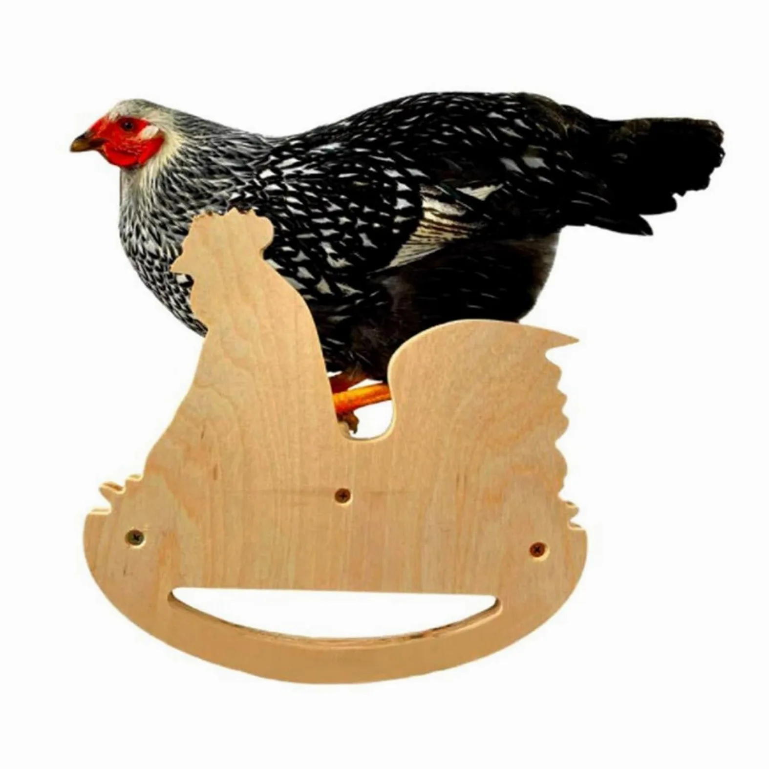 Escalera oscilante de madera natural para gallos, pollitos y pájaros adultos, juguete resistente para gallinero de aves de corral