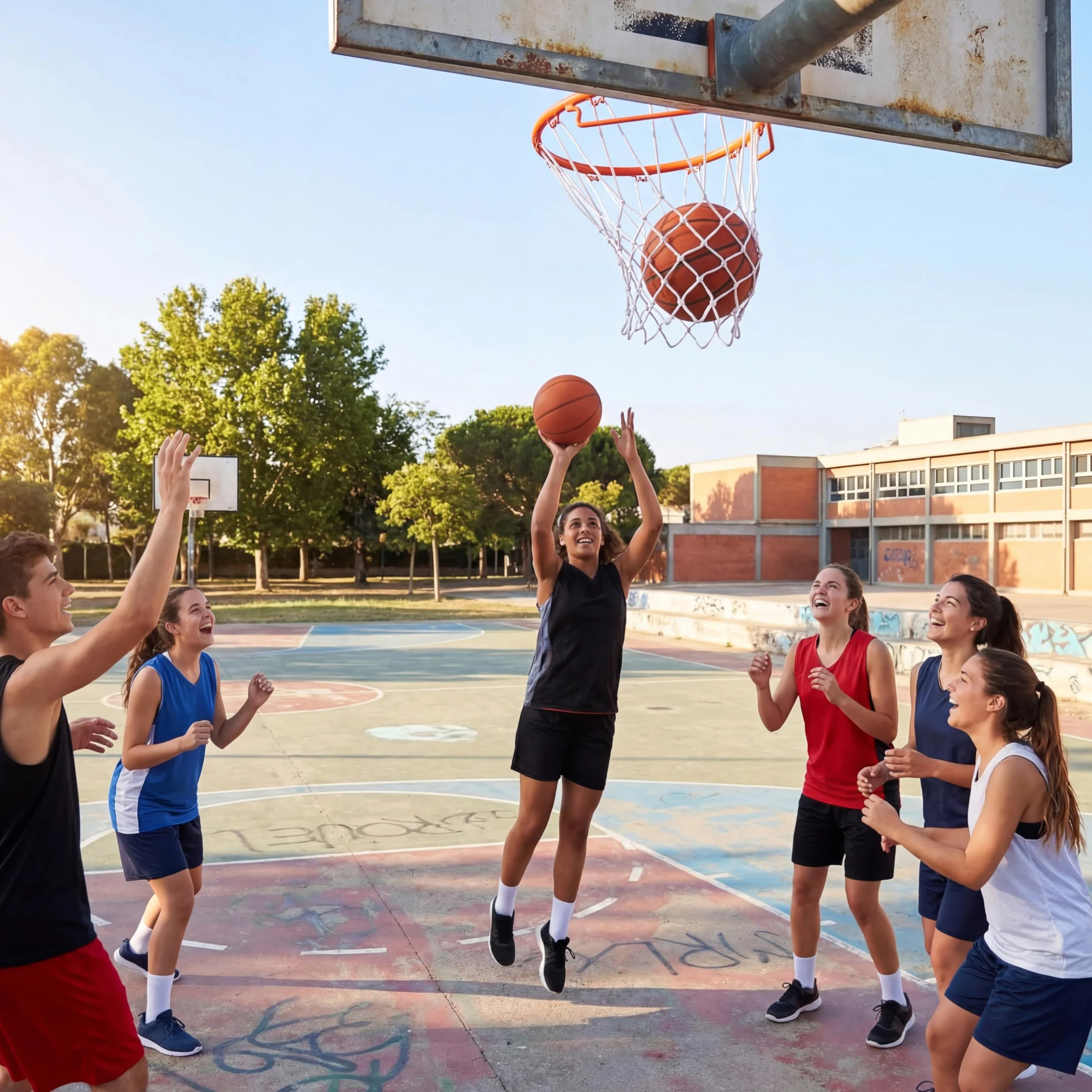 Red de baloncesto de repuesto para todo clima, 12 bucles, estándar interior exterior