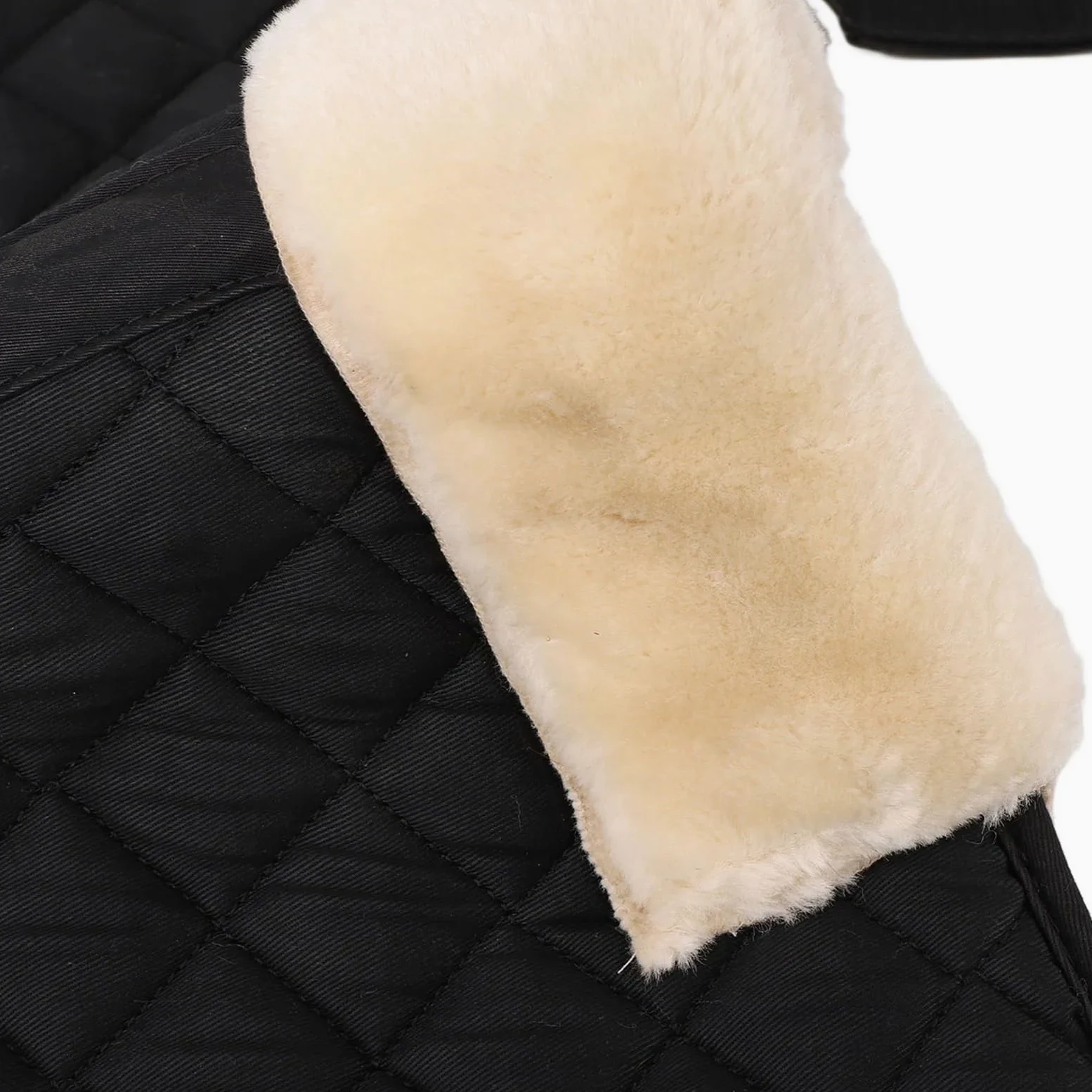 Almohadilla para Silla de Montar, Media Silla de Montar Poliéster Lana sintética Antideslizante Transpirable Absorbe la Humedad for Montar a Caballo