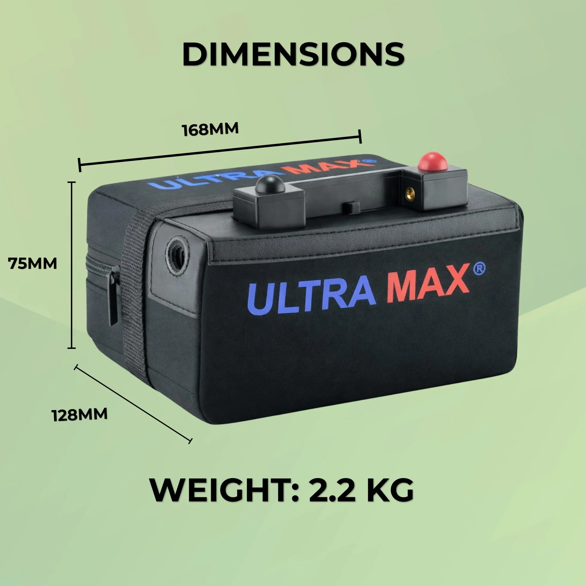 ULTRAMAX Batería para Carrito de Golf 12 V 18 Ah 27 Agujeros