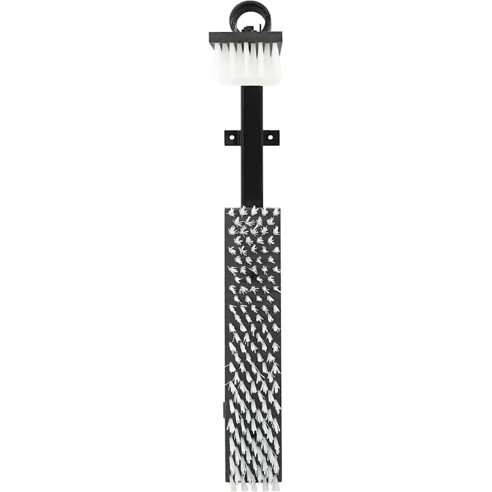 Cepillo de vaca ajustable negro blanco de PVC 84 x 10 x 91 cm para establo y pasto con montaje en pared, duradero para ganado, caballo, oveja, cerdo, ganadería en granjas y productos agrícolas