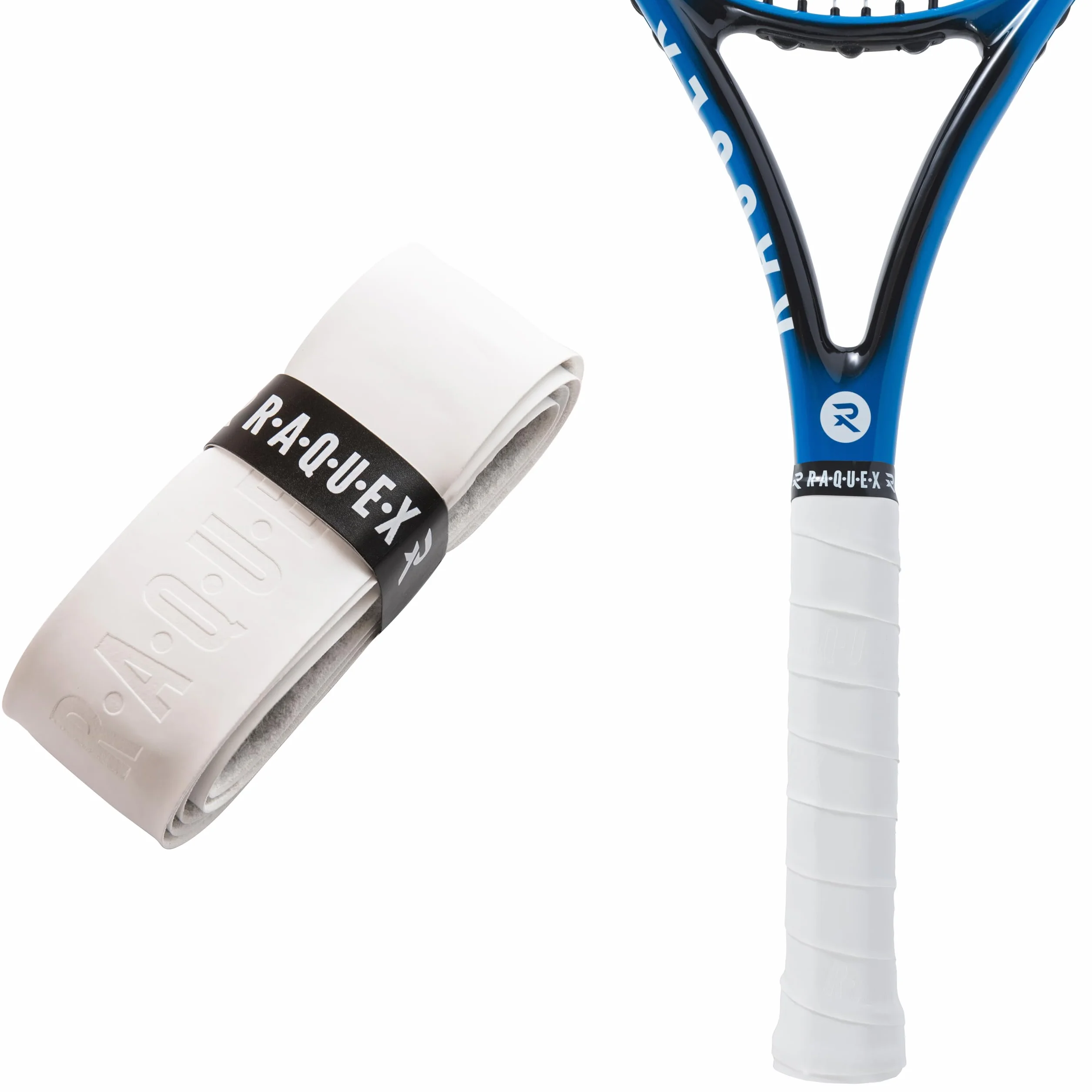 Raquex Grip Autoadhesiva para Raqueta: Pádel, Tenis, Bádminton, Squash - Pegajoso, Duradero, Absorbente, 14 Colores