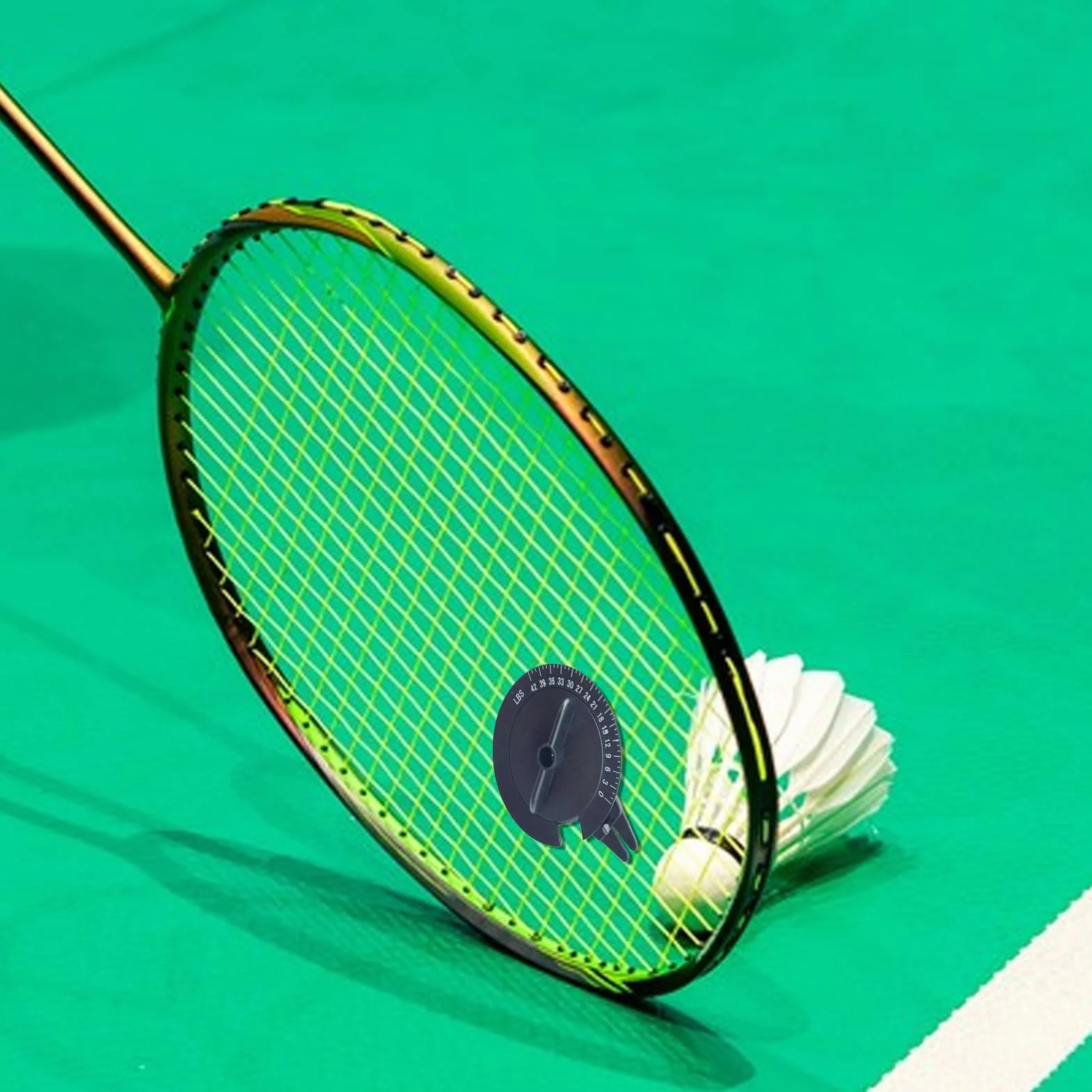 Medidor de tensión de cadena de raqueta - Calibrador deportivo de mano, herramienta de medición de precisión para tenis