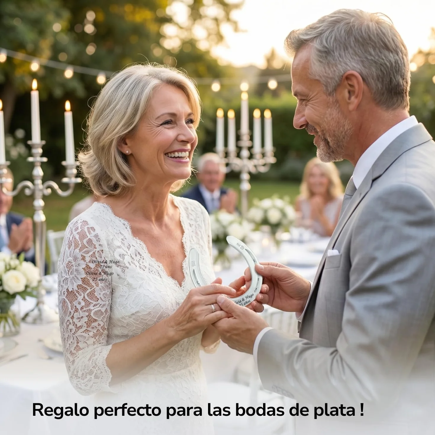 Dttra Herradura con grabado personalizado de hierro pesado, herradura original de caballo, lacada en plata, herradura de la suerte personalizada para boda o regalo de inauguración